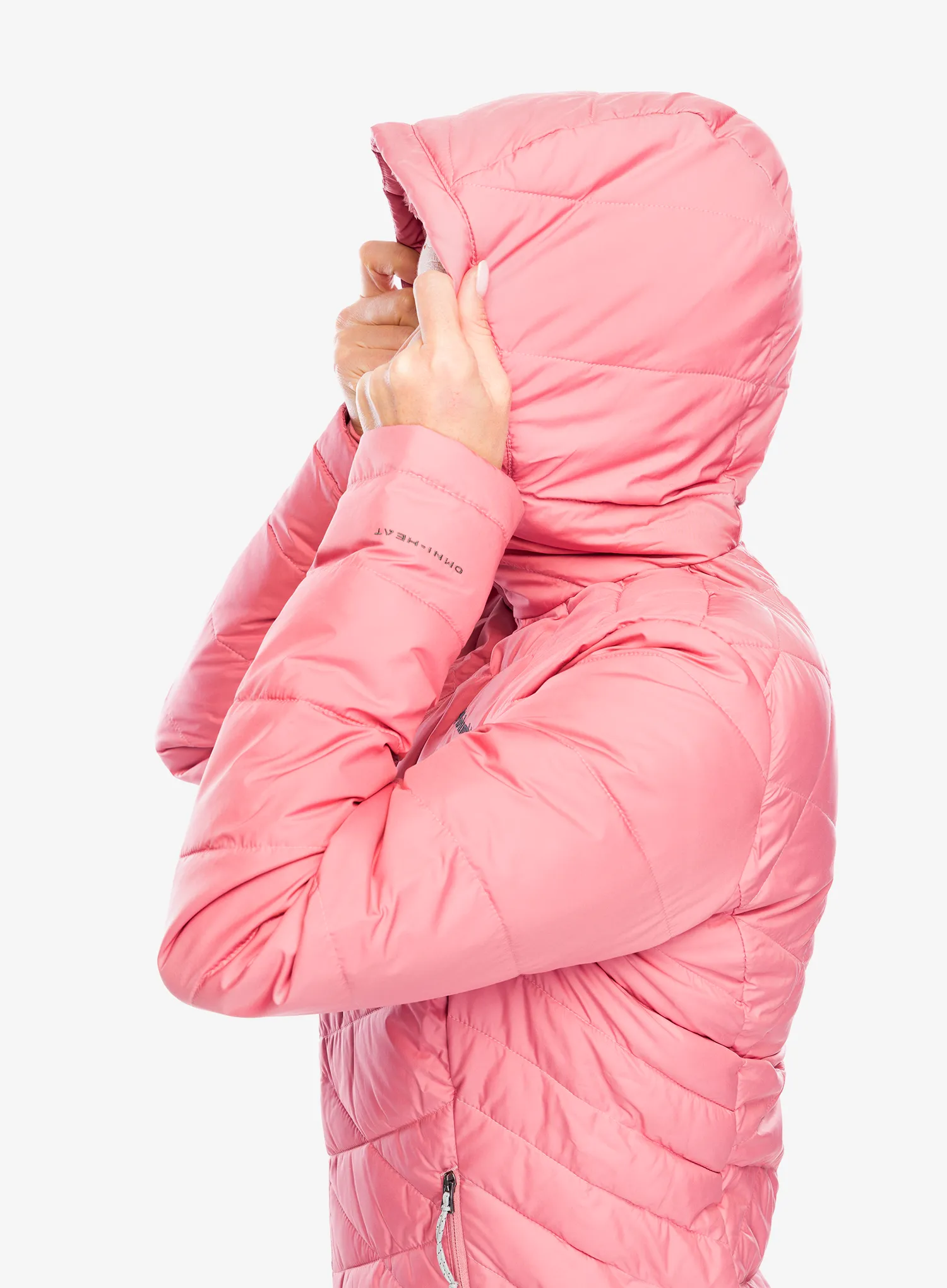 Ženska sintetična jakna Columbia Heavenly Hooded Jacket - pink agave