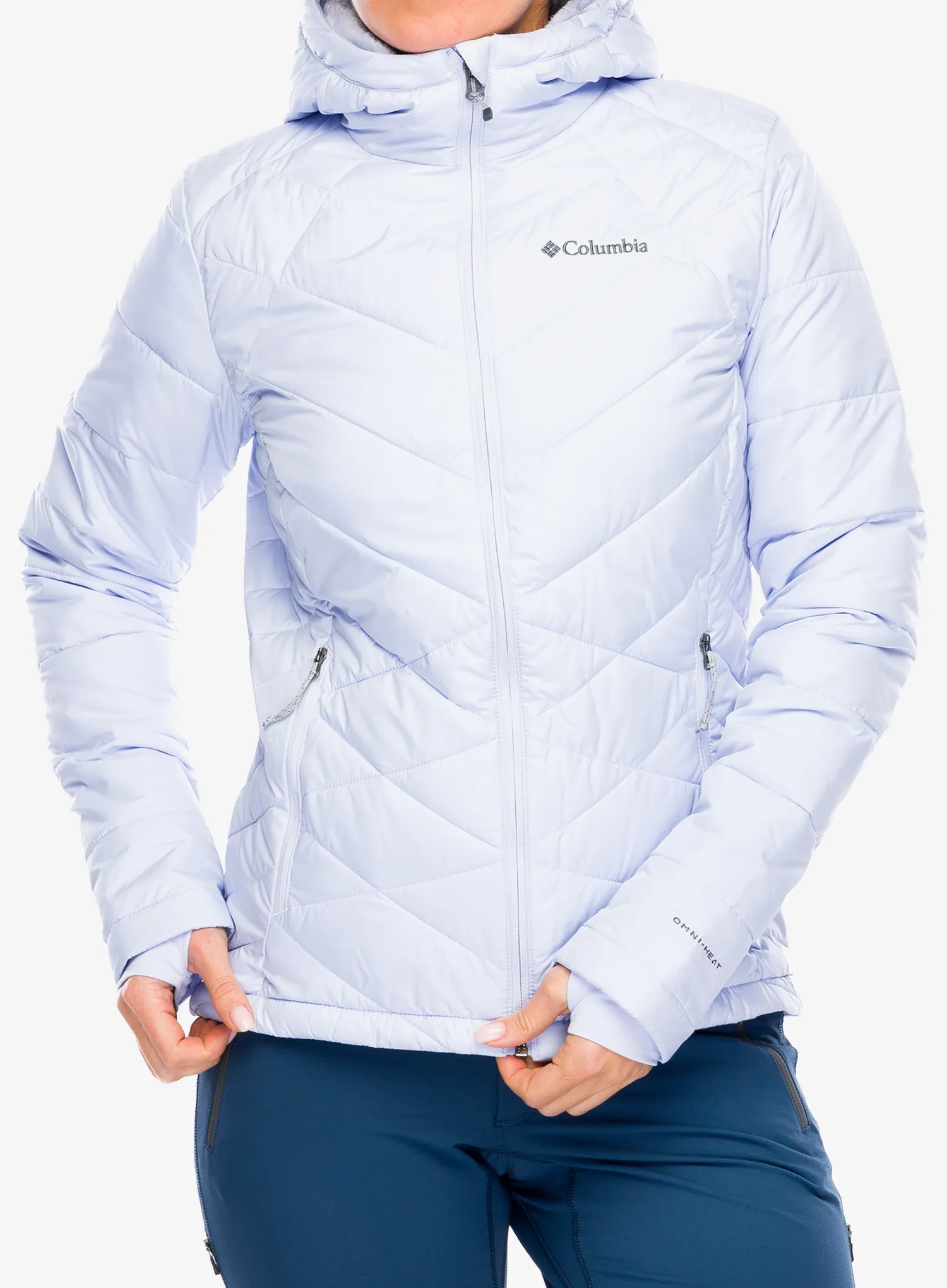 Ženska sintetična jakna Columbia Heavenly Hooded Jacket - snowdrift