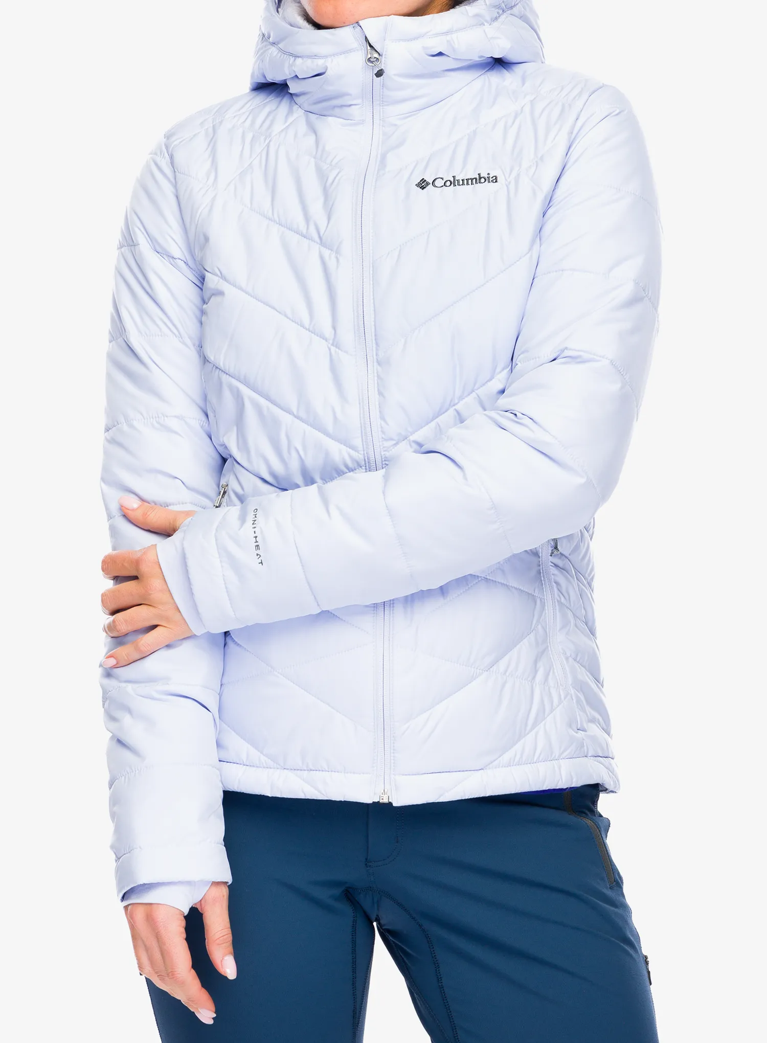 Ženska sintetična jakna Columbia Heavenly Hooded Jacket - snowdrift