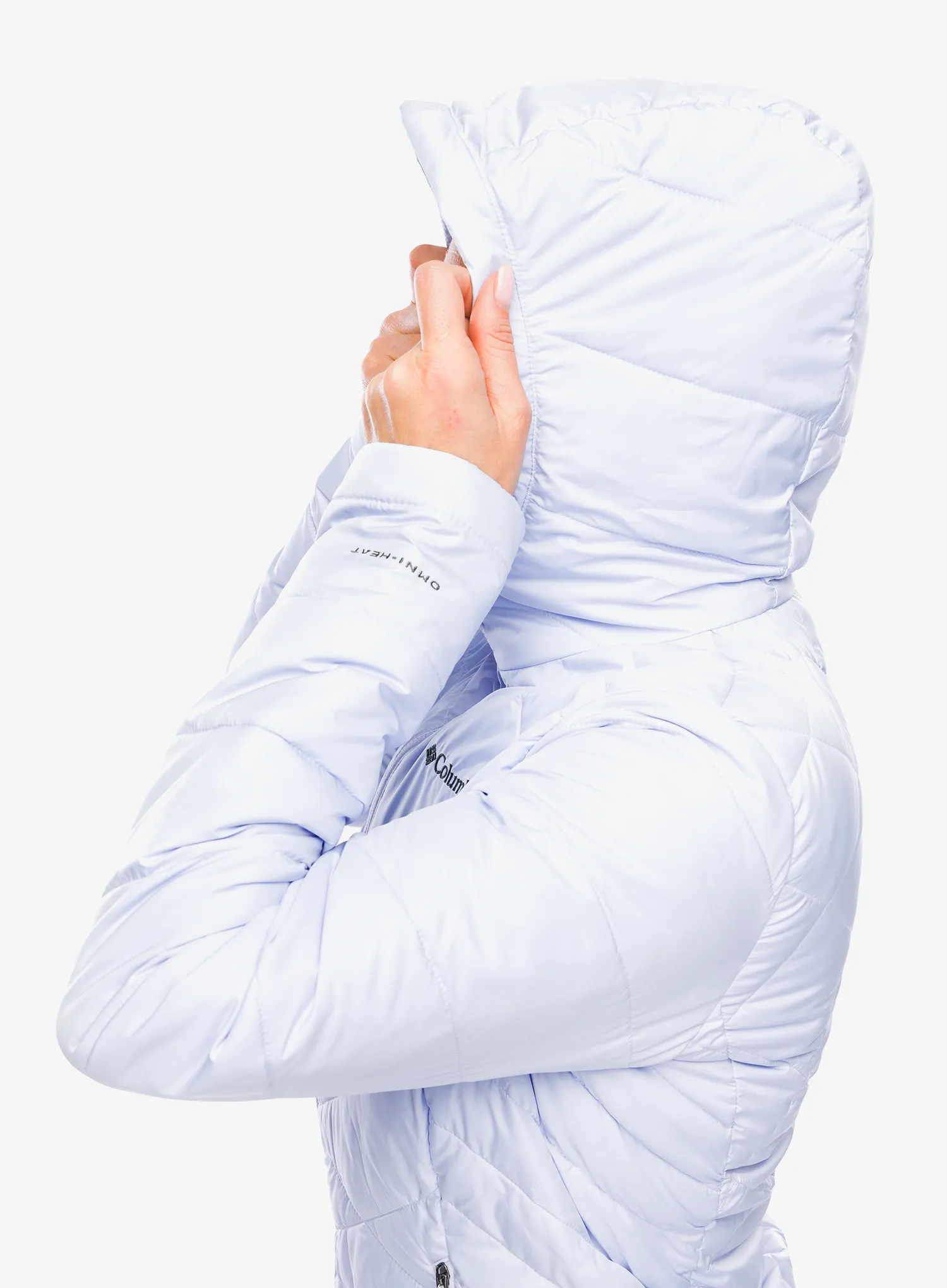 Ženska sintetična jakna Columbia Heavenly Hooded Jacket - snowdrift