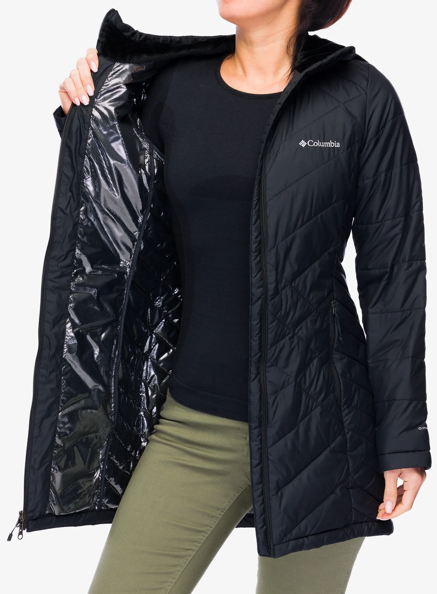 Ženski plašč Columbia Heavenly Long Hooded Jacket - black