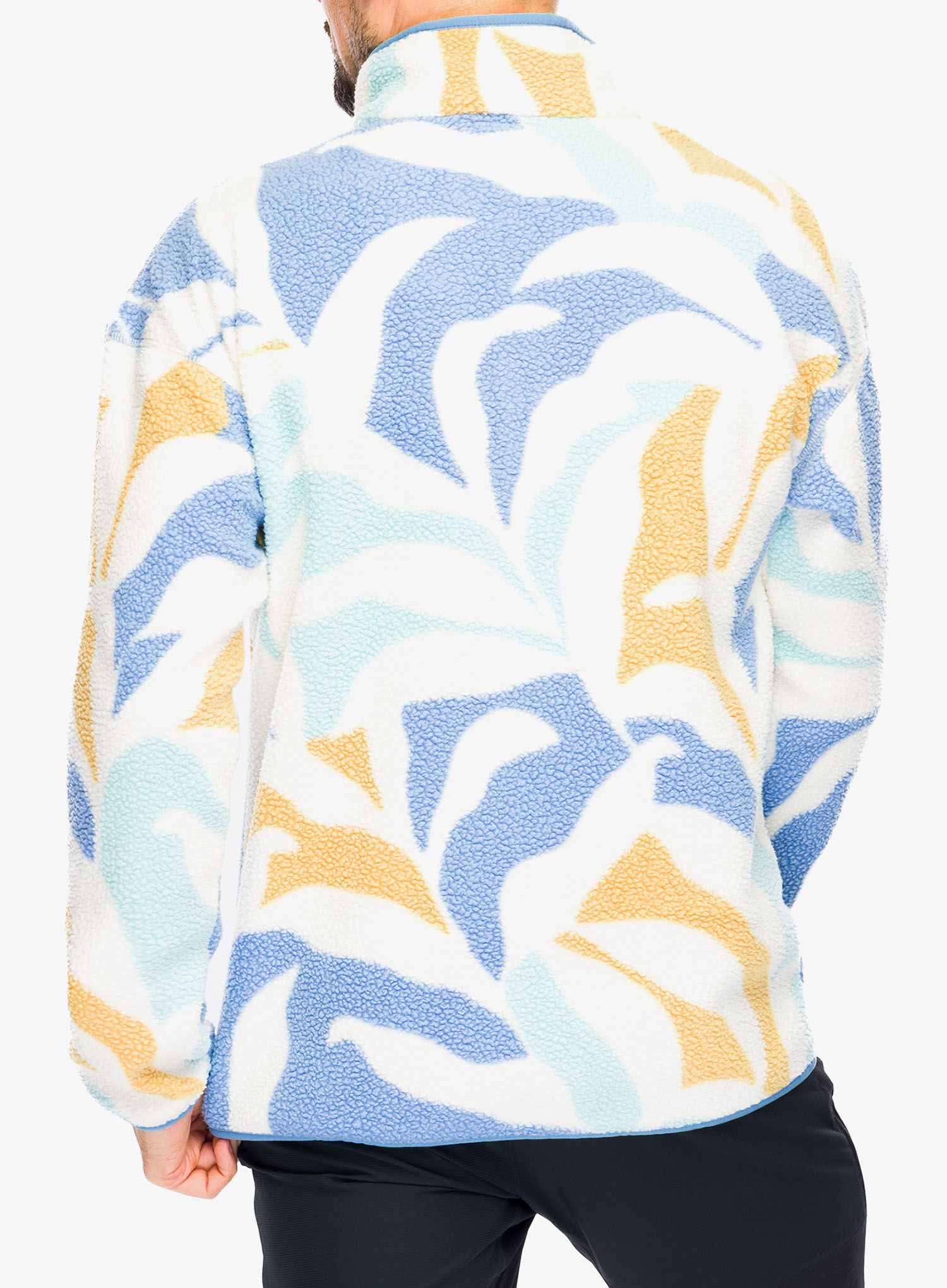 Flis Columbia Helvetia Half Snap Fleece - chalk floristic/camel/skyler
