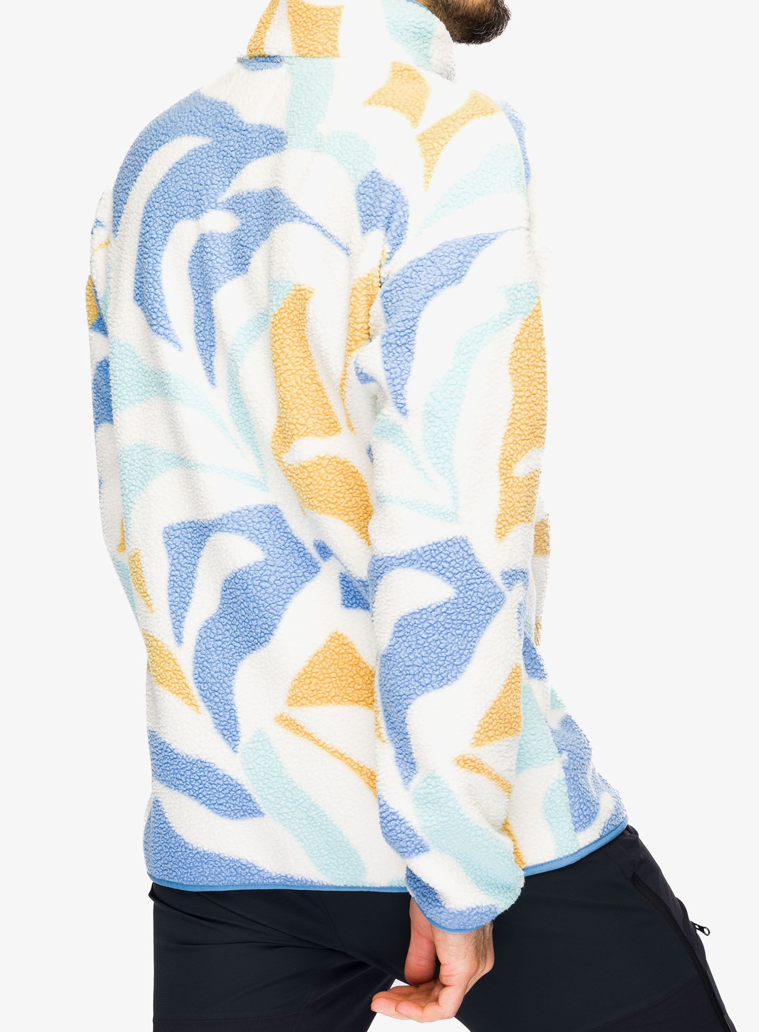 Flis Columbia Helvetia Half Snap Fleece - chalk floristic/camel/skyler