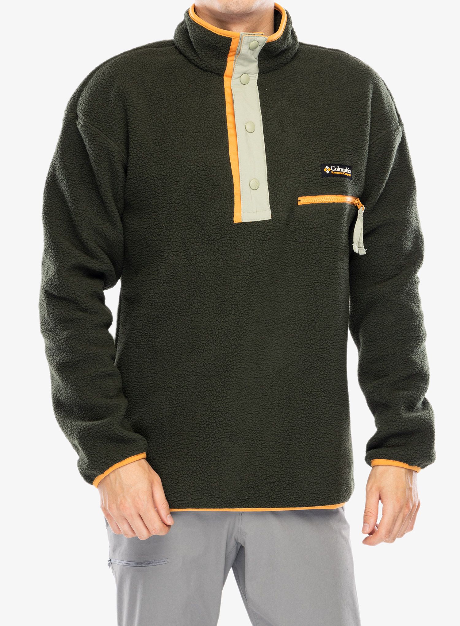 Puloverji brez kapuce Columbia Helvetia Half Snap Fleece - greenscape