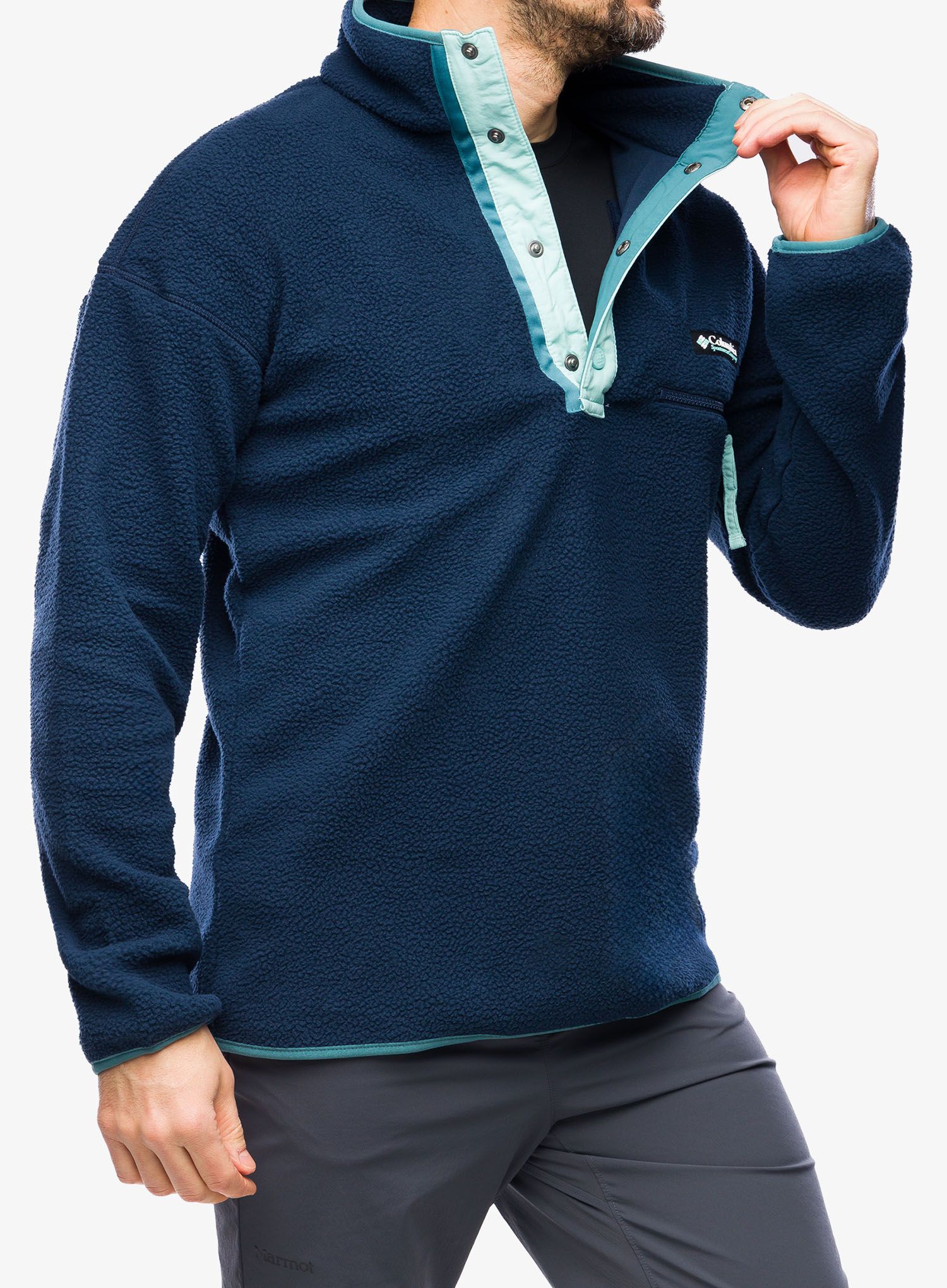 Flis Columbia Helvetia Half Snap Fleece - navy/spray/cloudburst