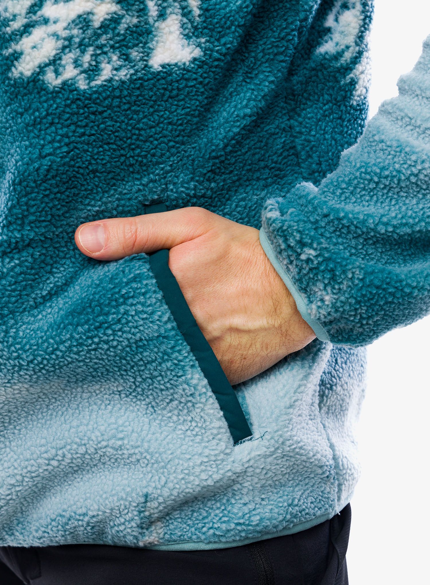Moški flis Columbia Helvetia Hoodie - night wave solar/stone blue