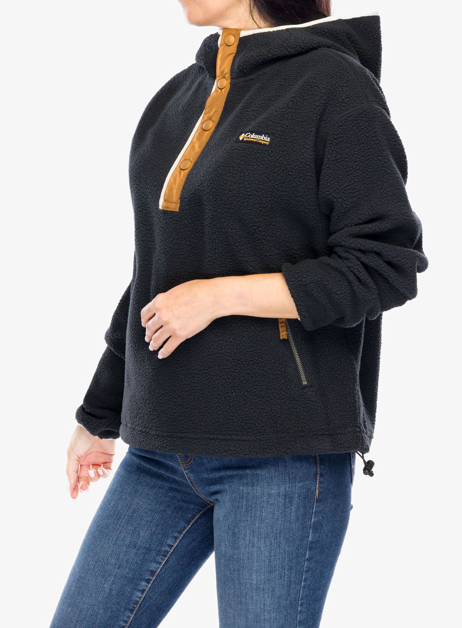 Ženska jopa s kapuco Columbia Helvetia II Hoodie - black