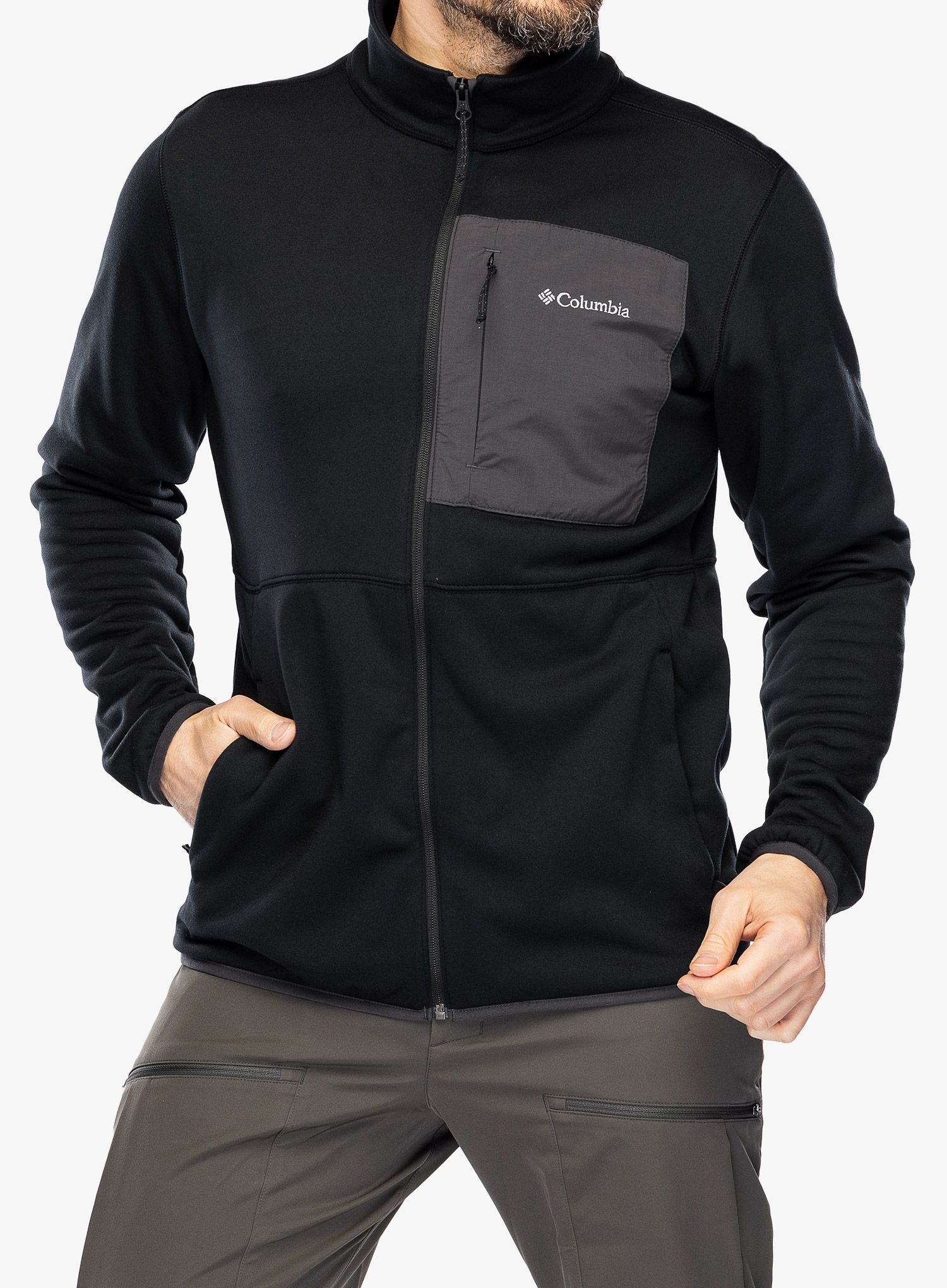 Jopica na zadrgo Columbia Hike Full Zip - black