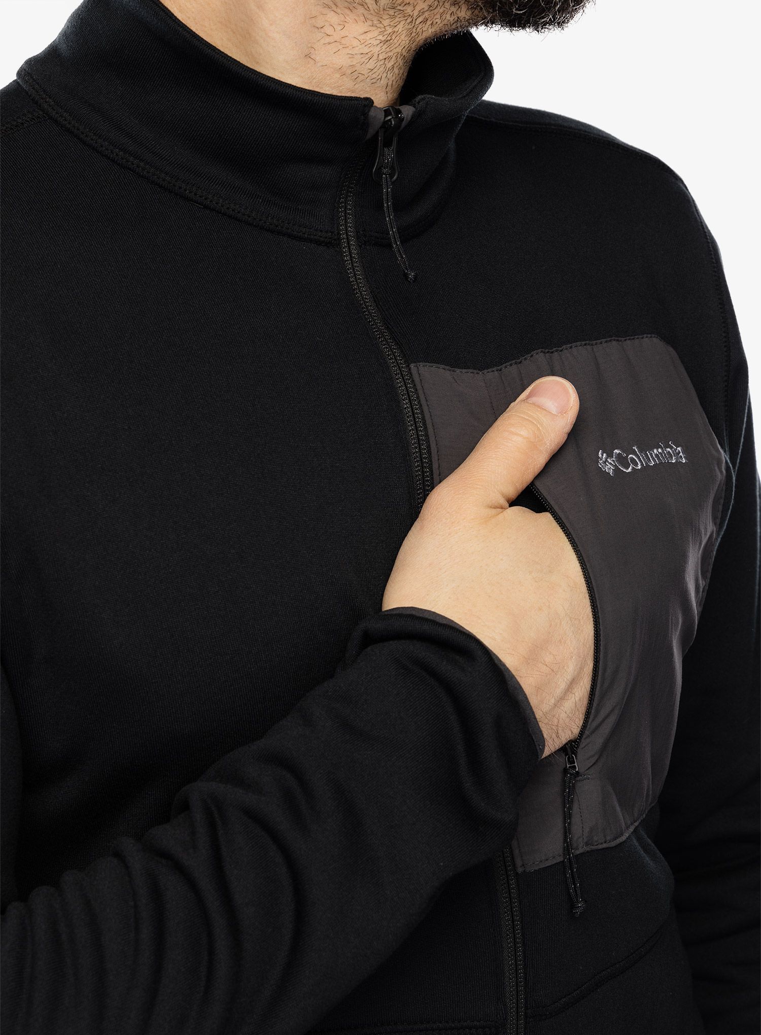 Jopica na zadrgo Columbia Hike Full Zip - black