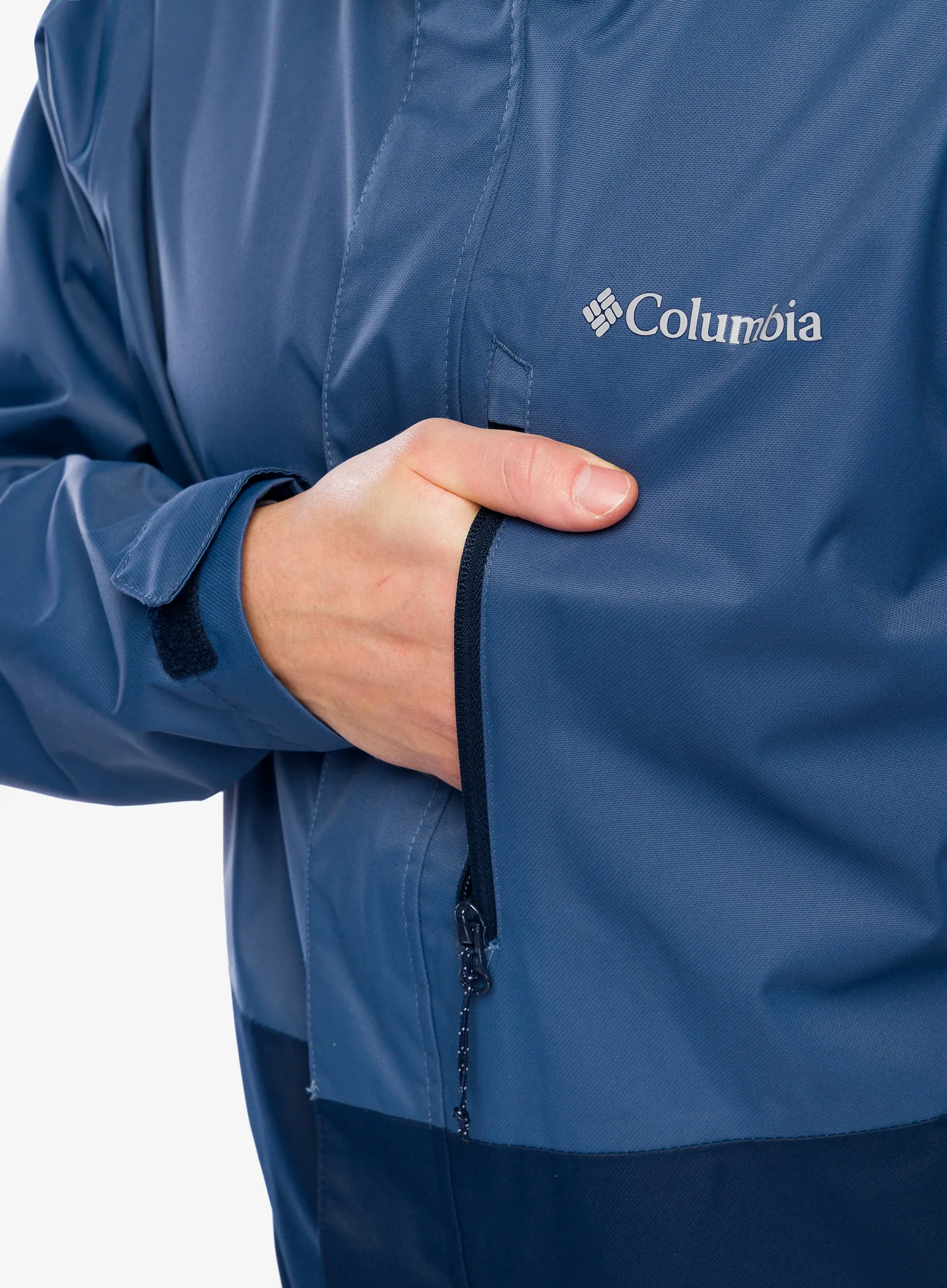 Nepremočljiva jakna Columbia Hikebound Jacket - dark mountain/collegiate navy