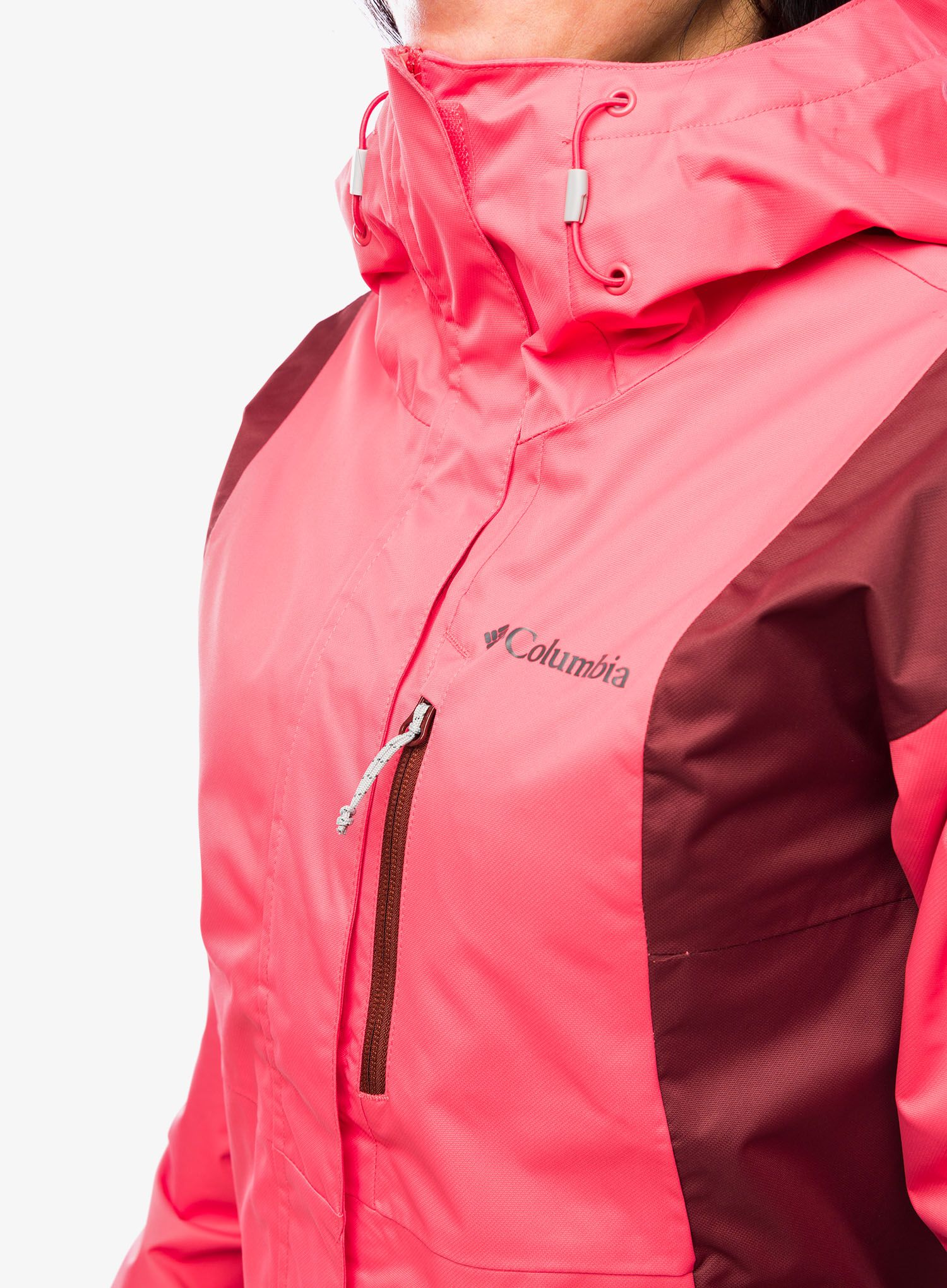 Ženska nepremočljiva jakna Columbia Hikebound Jacket - juicy/spice