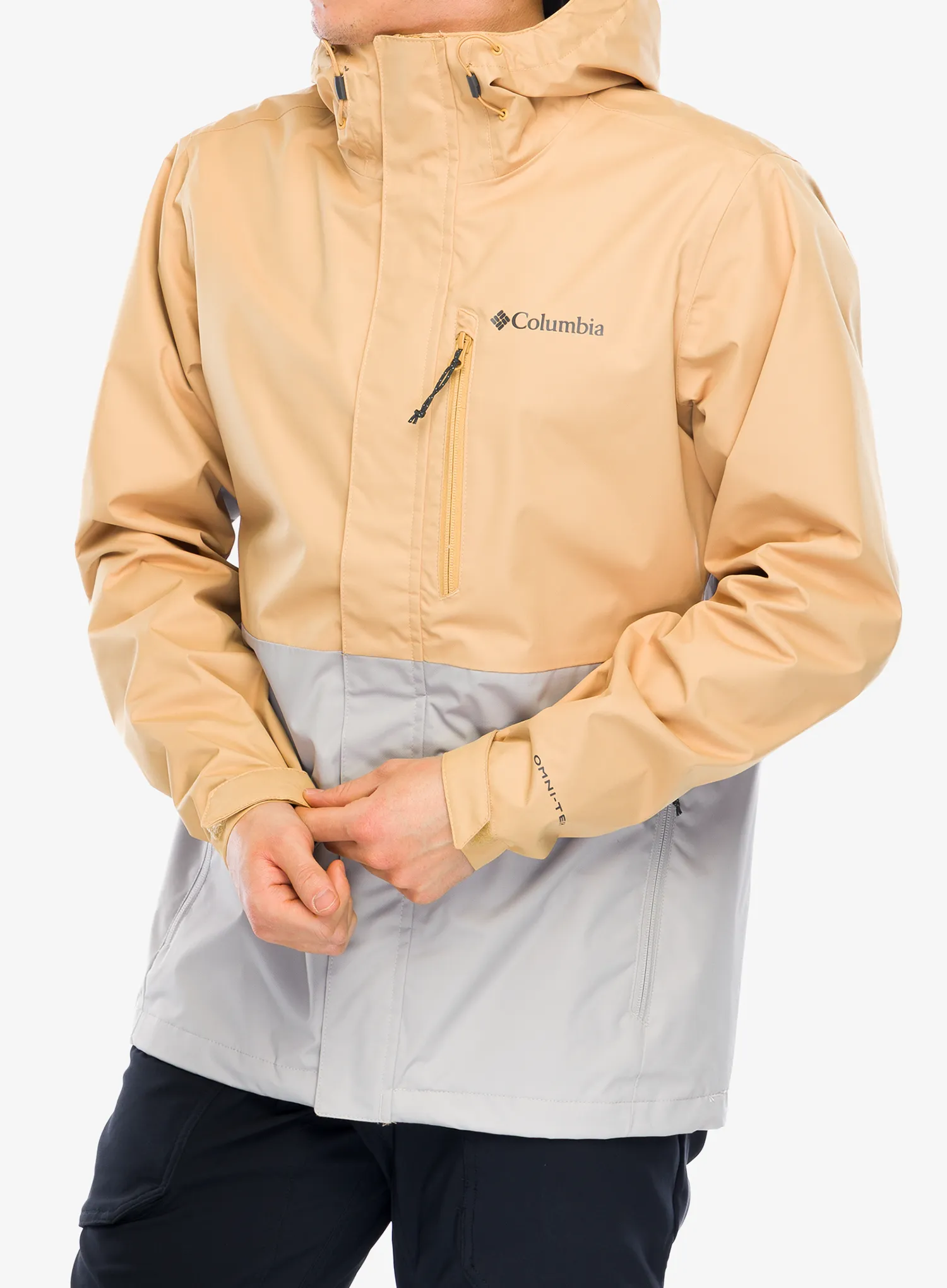 Nepremočljiva jakna Columbia Hikebound Jacket - light camel/flint grey