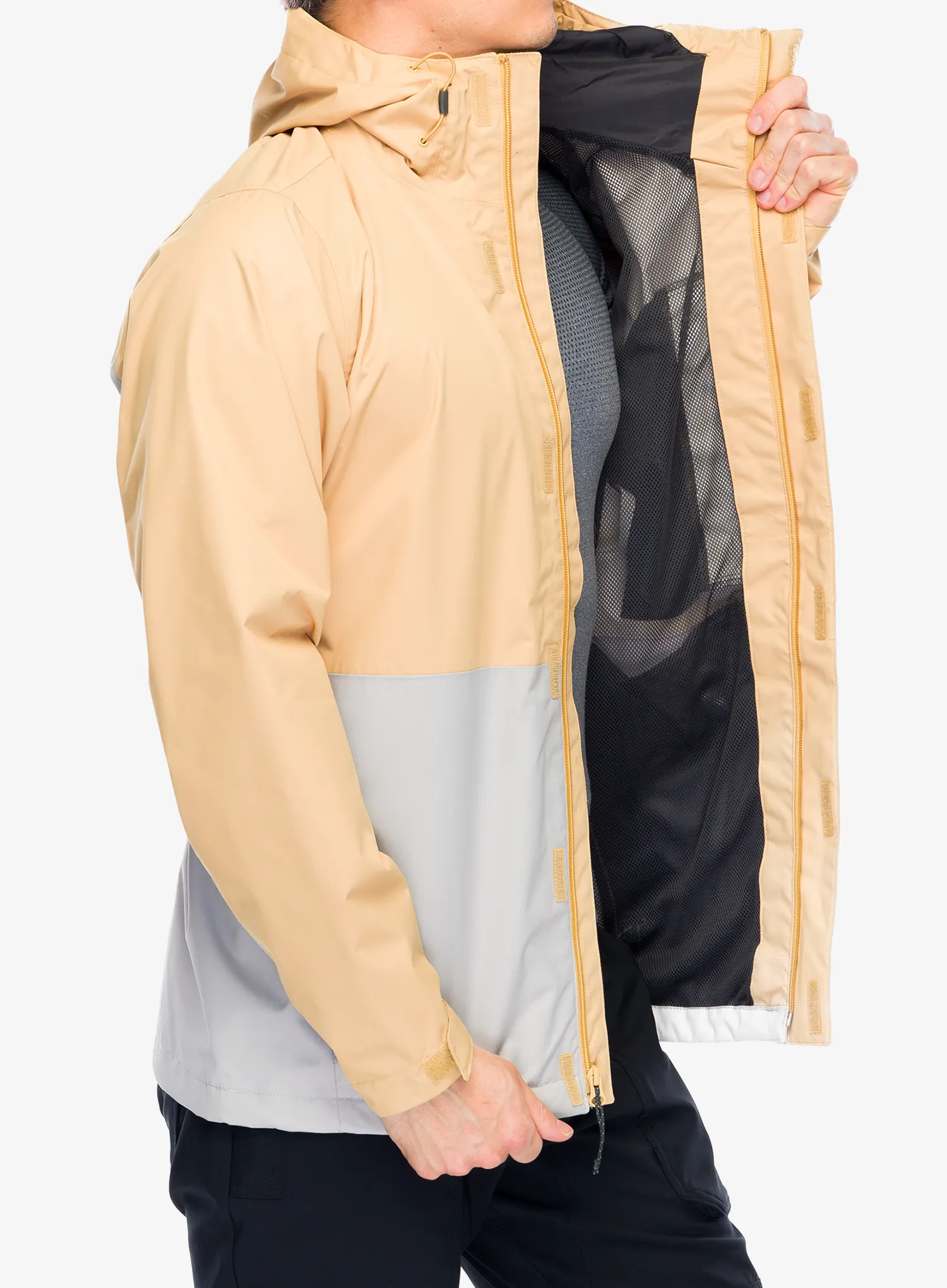 Nepremočljiva jakna Columbia Hikebound Jacket - light camel/flint grey