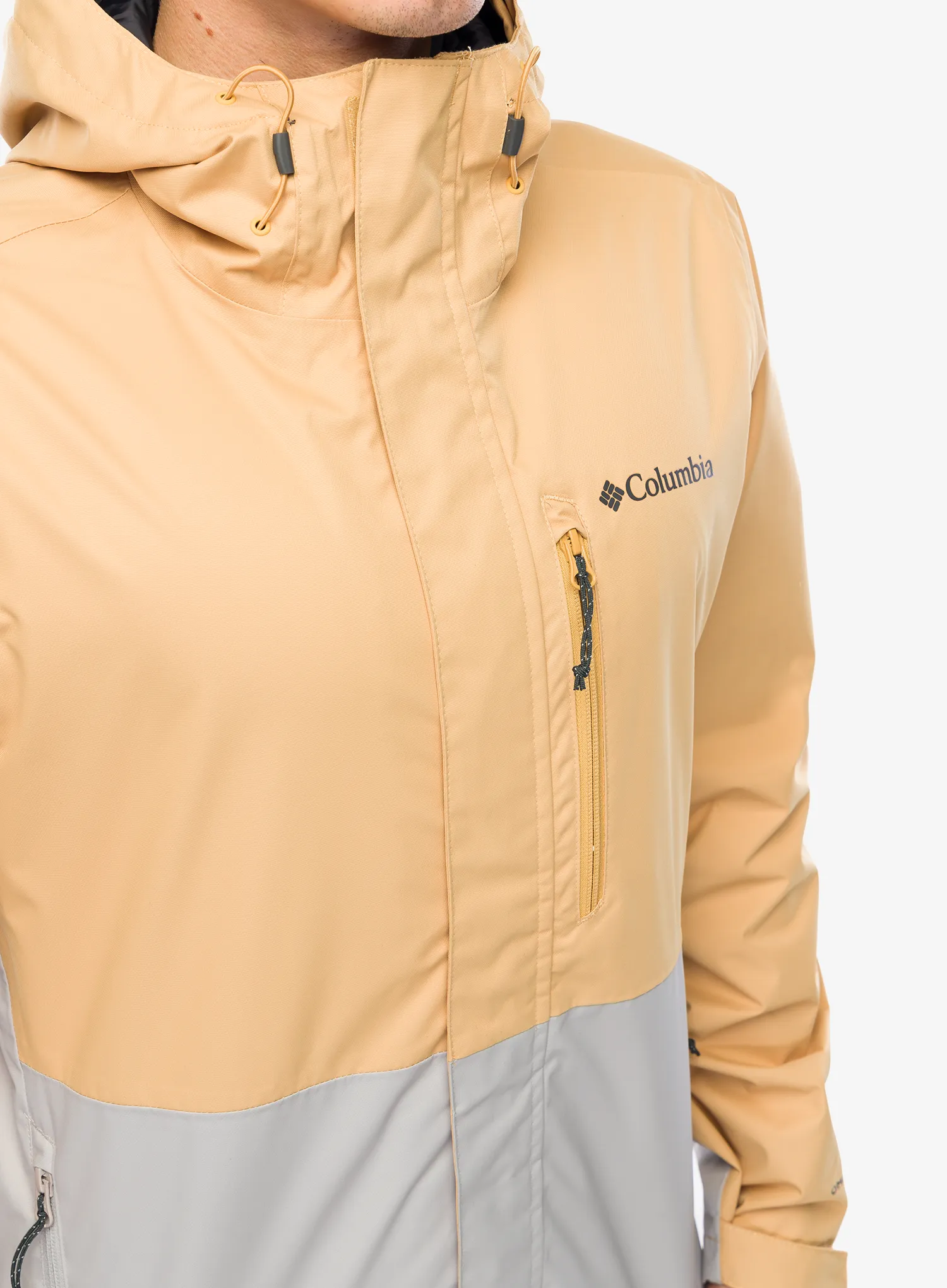 Nepremočljiva jakna Columbia Hikebound Jacket - light camel/flint grey