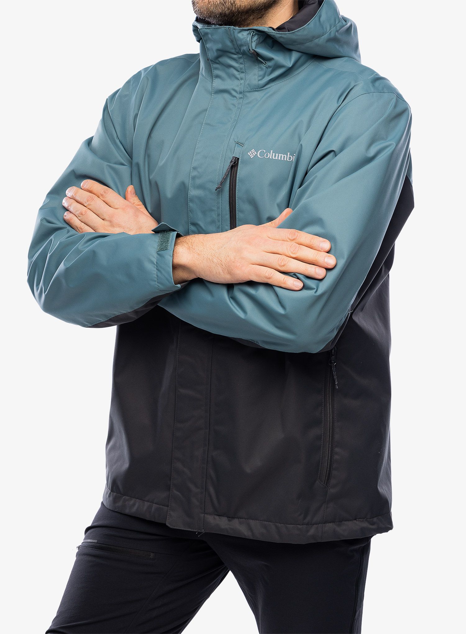 Moška dežna jakna Columbia Hikebound Jacket - metal/shark