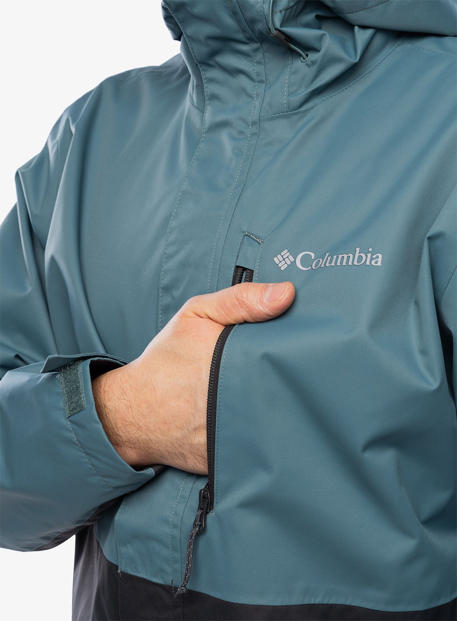 Moška dežna jakna Columbia Hikebound Jacket - metal/shark