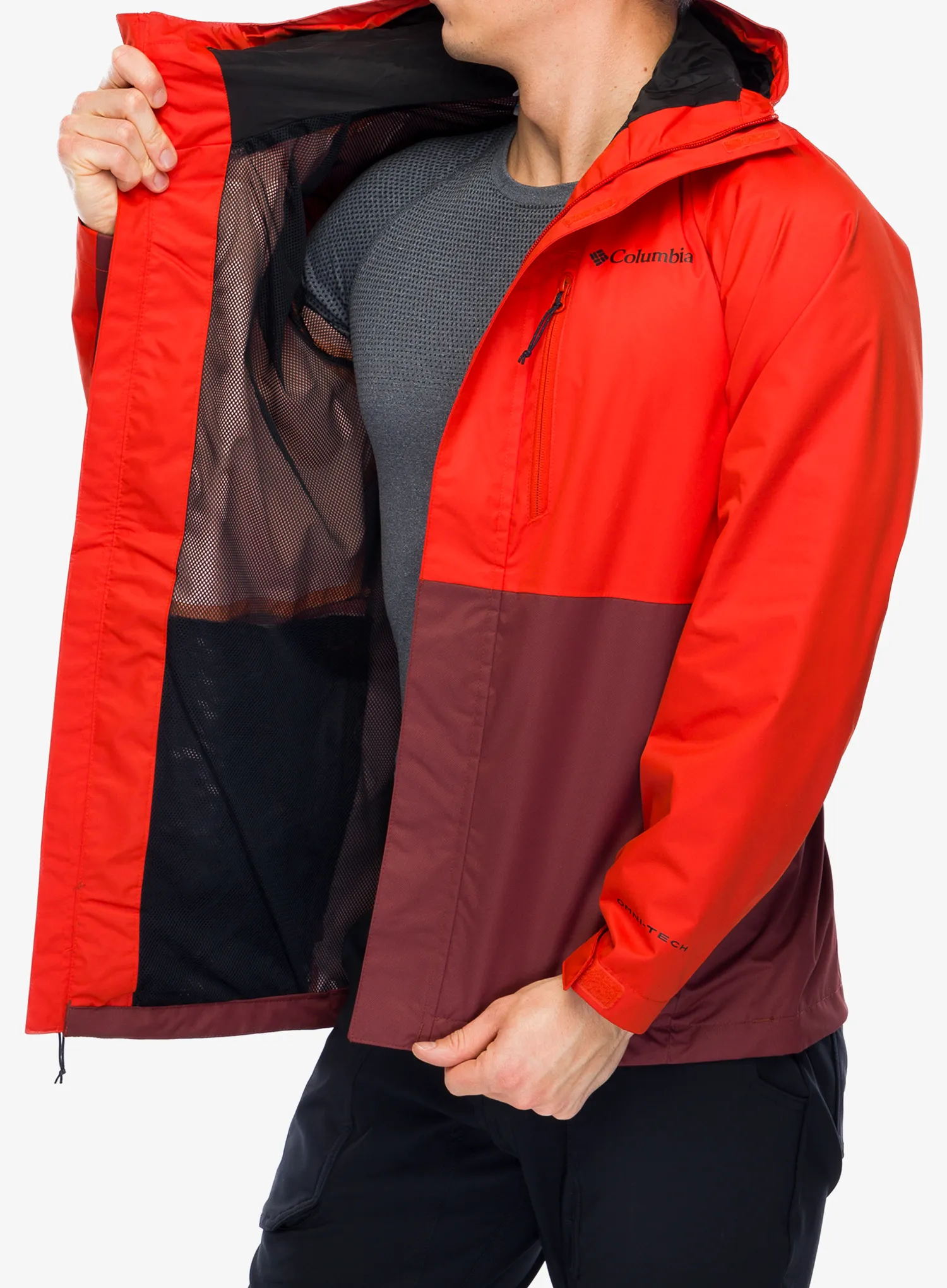 Nepremočljiva jakna Columbia Hikebound Jacket - spicy/spice