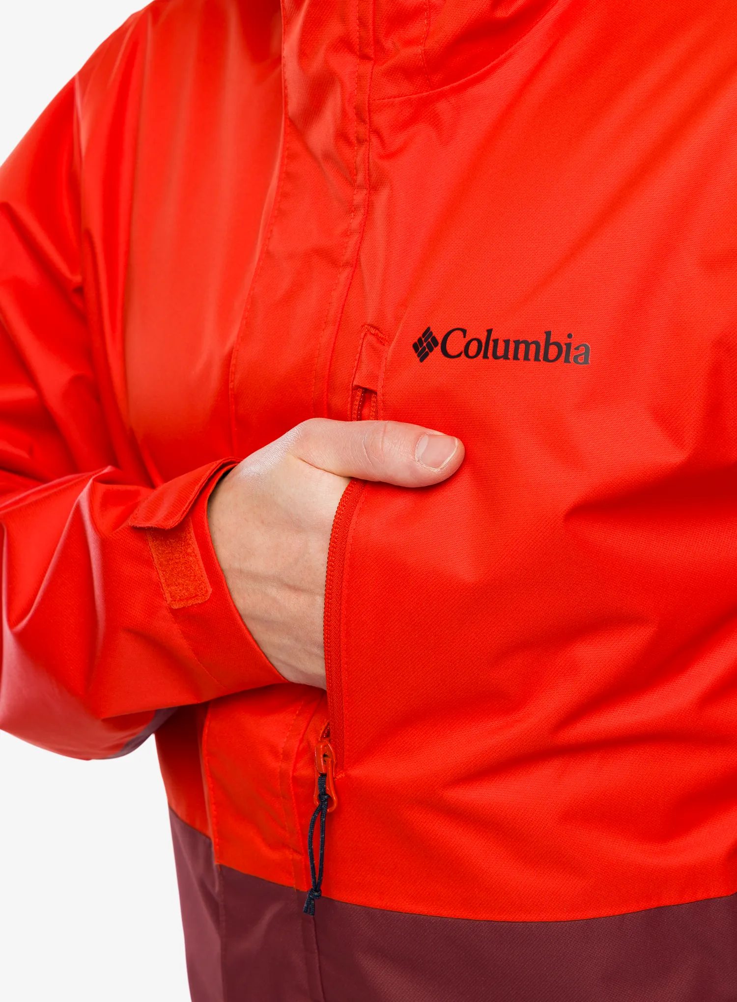 Nepremočljiva jakna Columbia Hikebound Jacket - spicy/spice