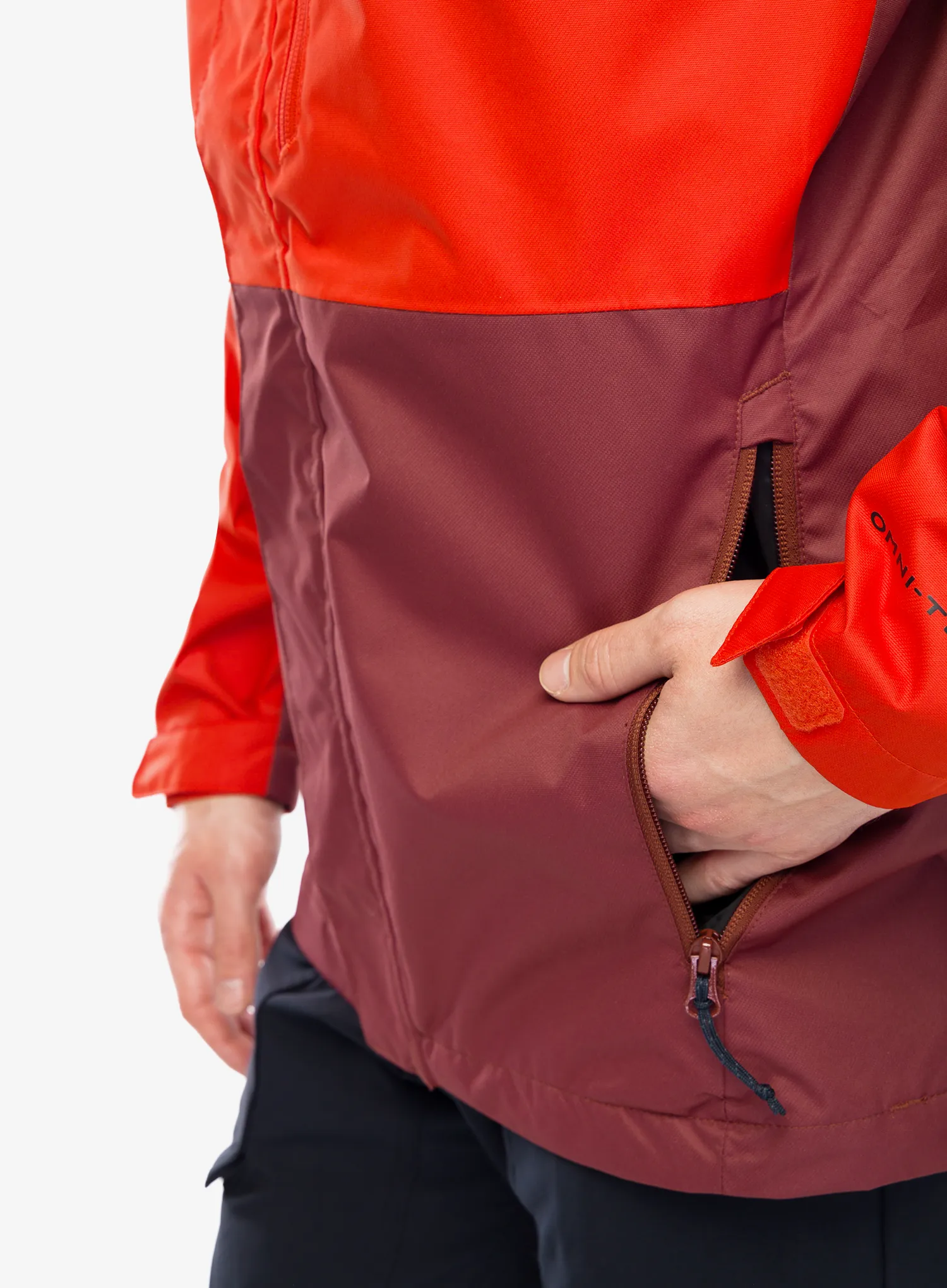 Nepremočljiva jakna Columbia Hikebound Jacket - spicy/spice