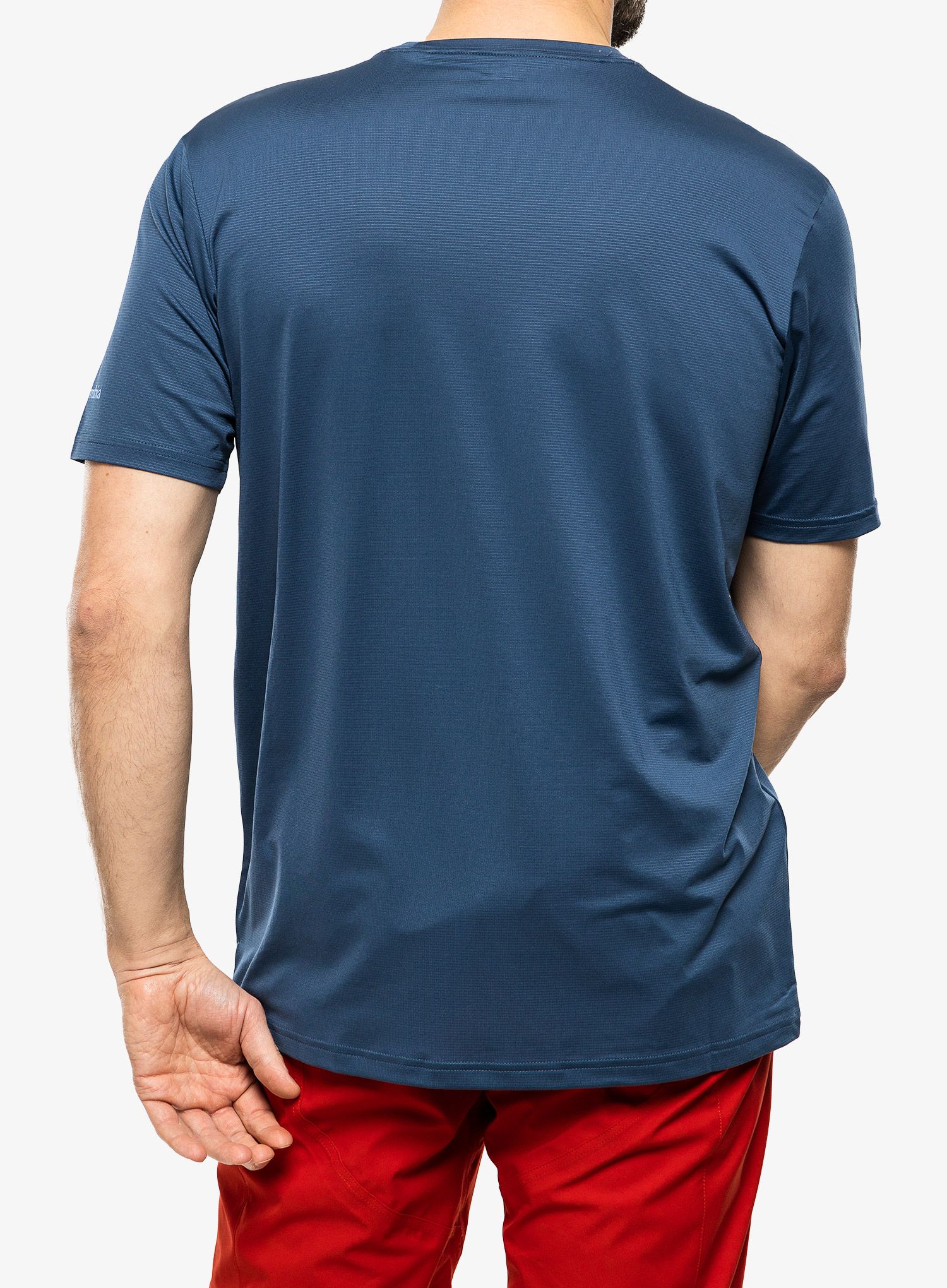 Majica s potiskom Columbia Ice Lake SS Tee - dark mountain/boundless HD