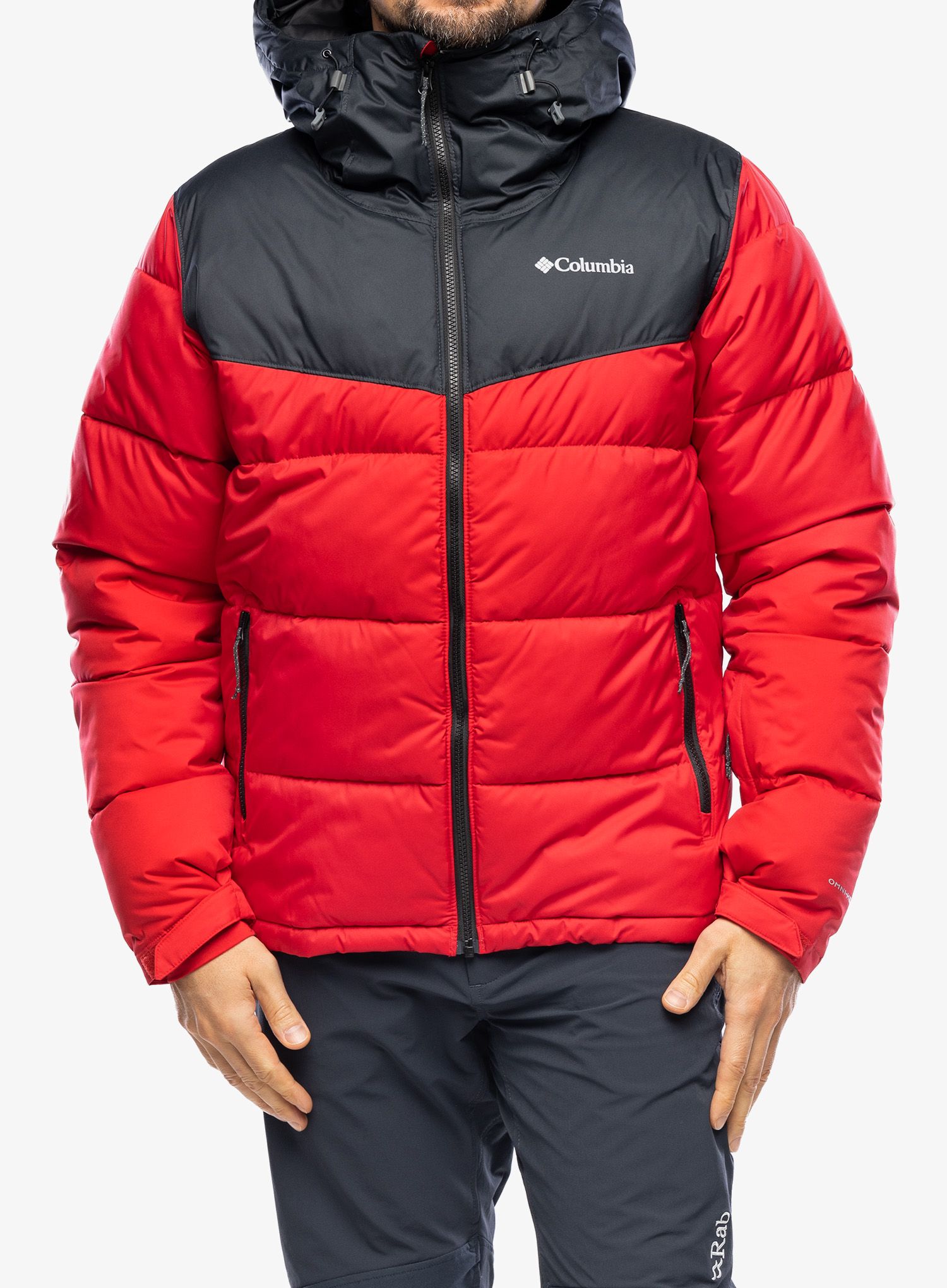 Moška smučarska jakna Columbia Iceline Ridge Jacket - mountain red/black