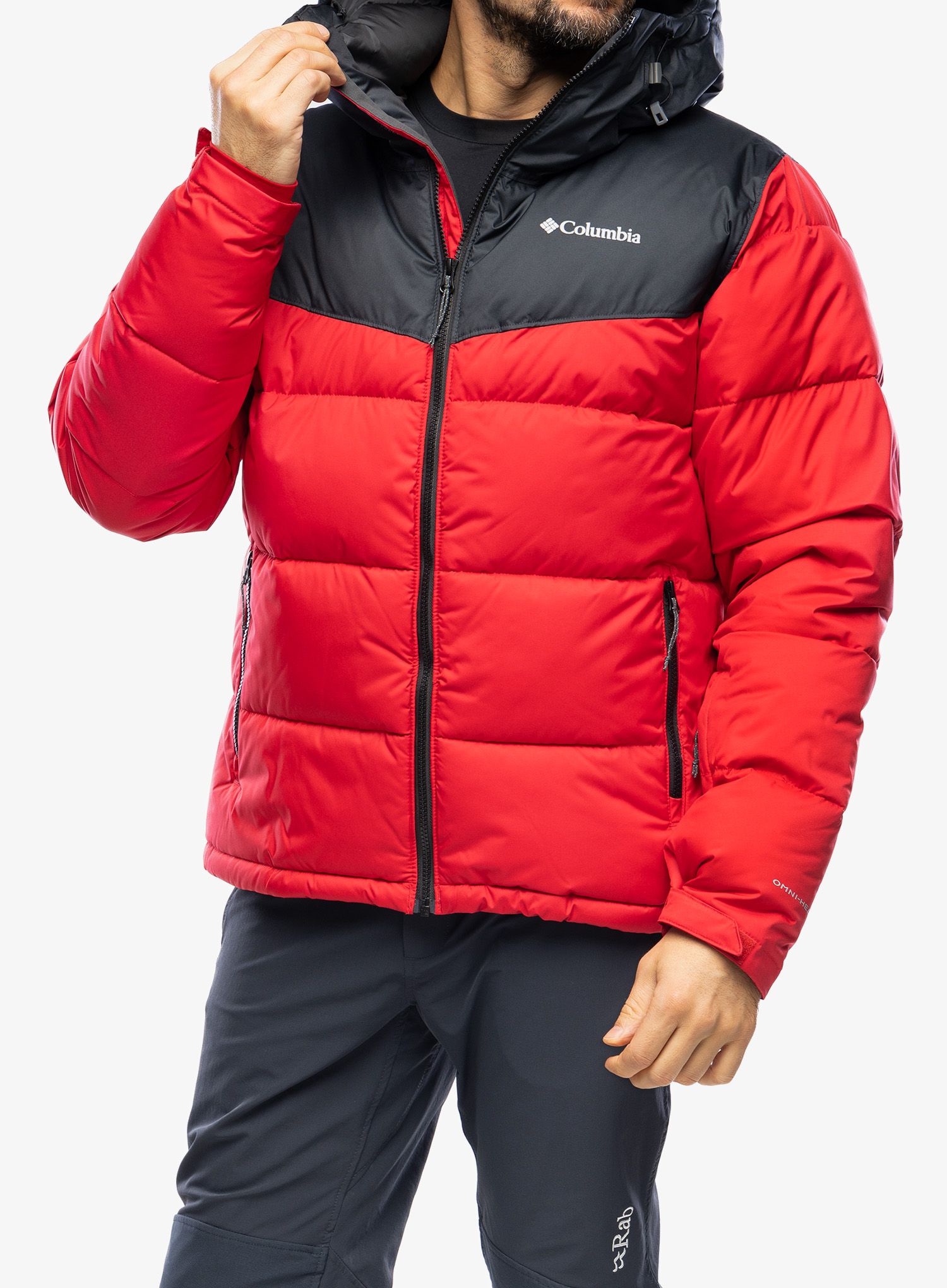 Moška smučarska jakna Columbia Iceline Ridge Jacket - mountain red/black