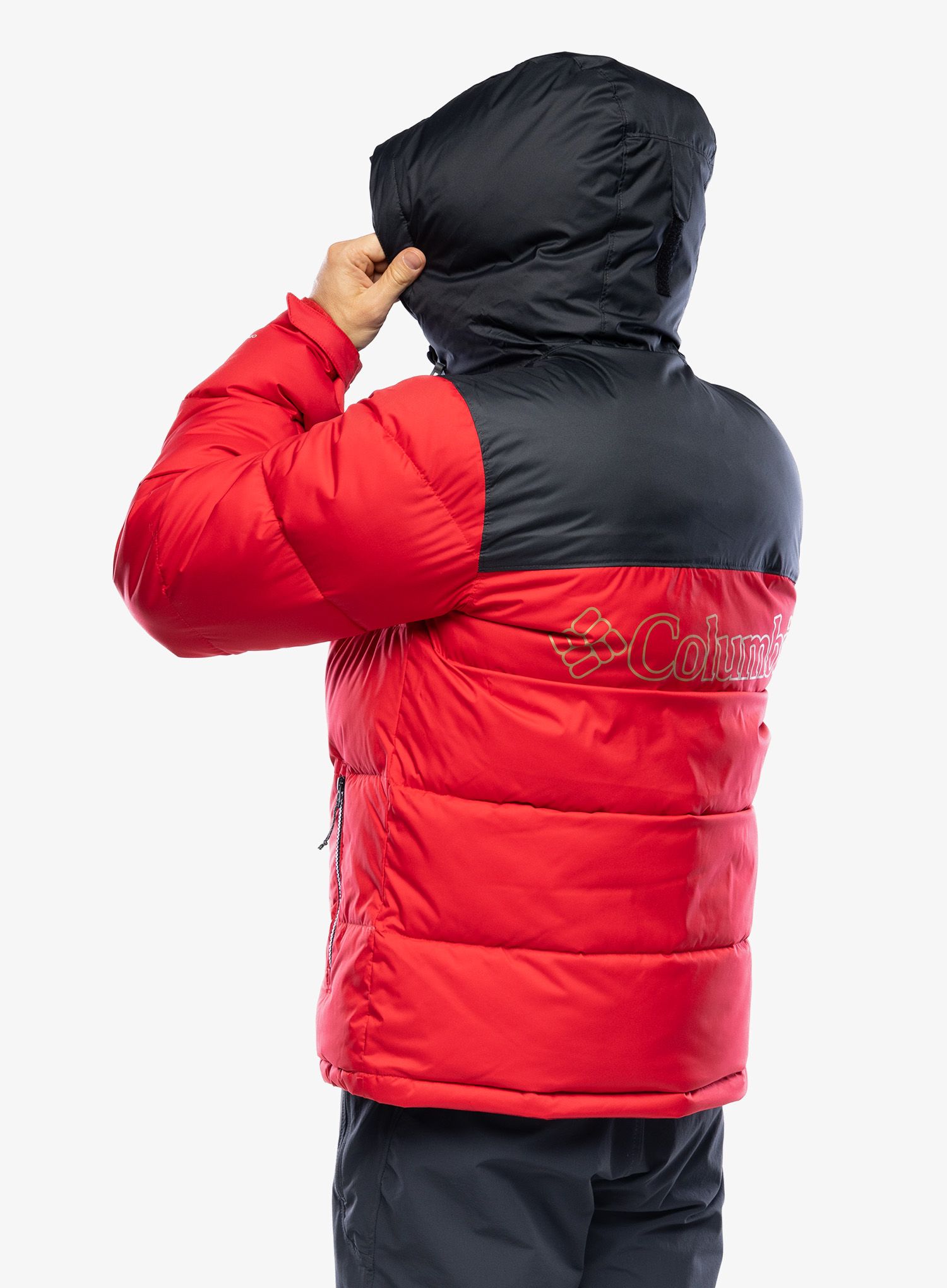 Moška smučarska jakna Columbia Iceline Ridge Jacket - mountain red/black