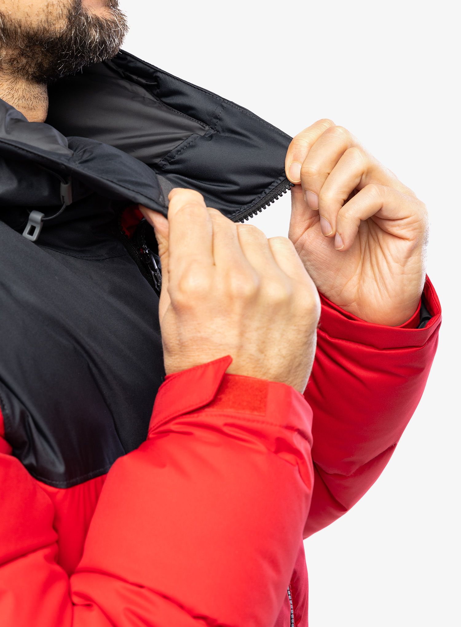 Moška smučarska jakna Columbia Iceline Ridge Jacket - mountain red/black