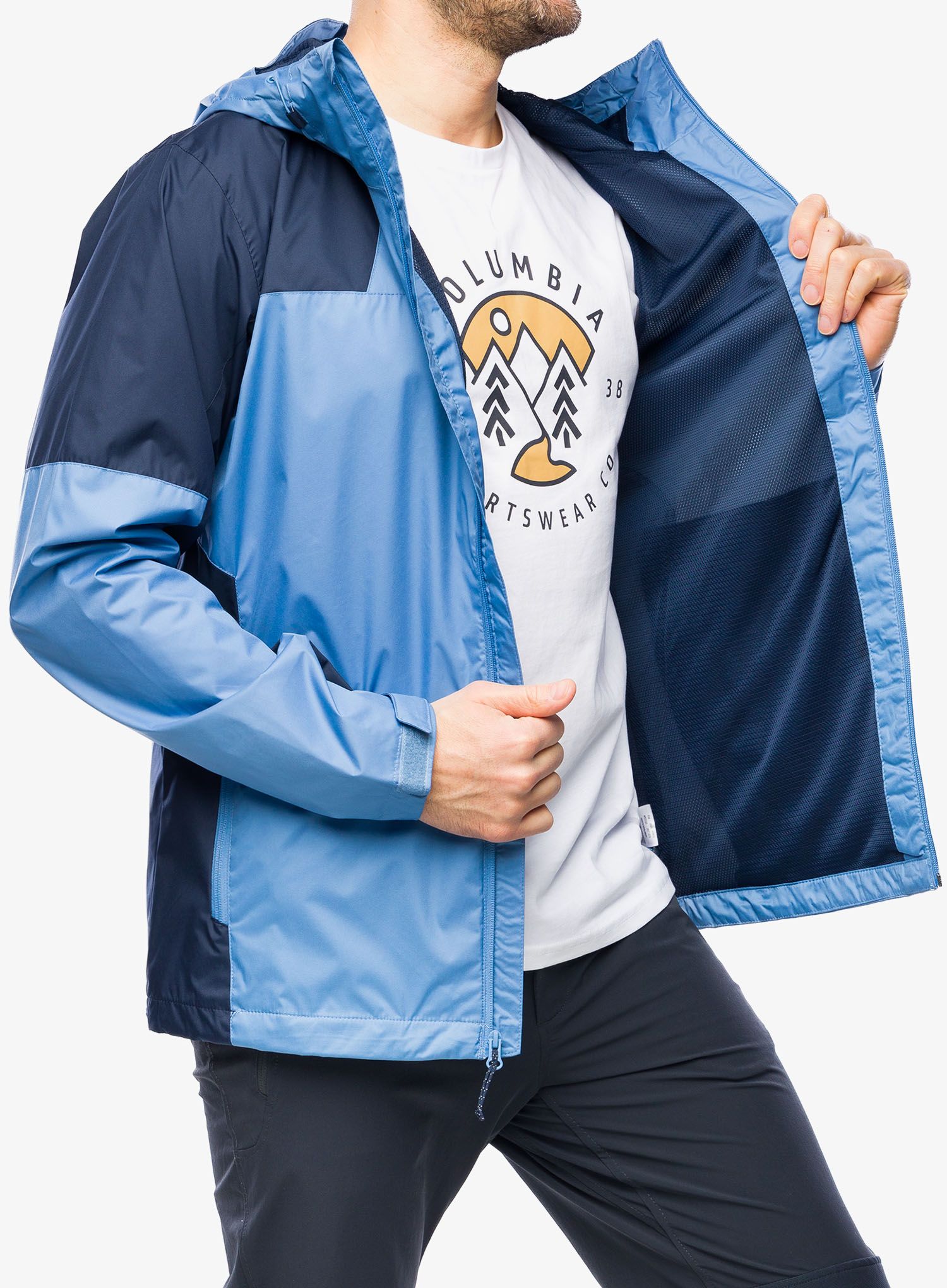 Nepremočljiva jakna Columbia Inner Limits III Jacket - skyler/collegiate navy