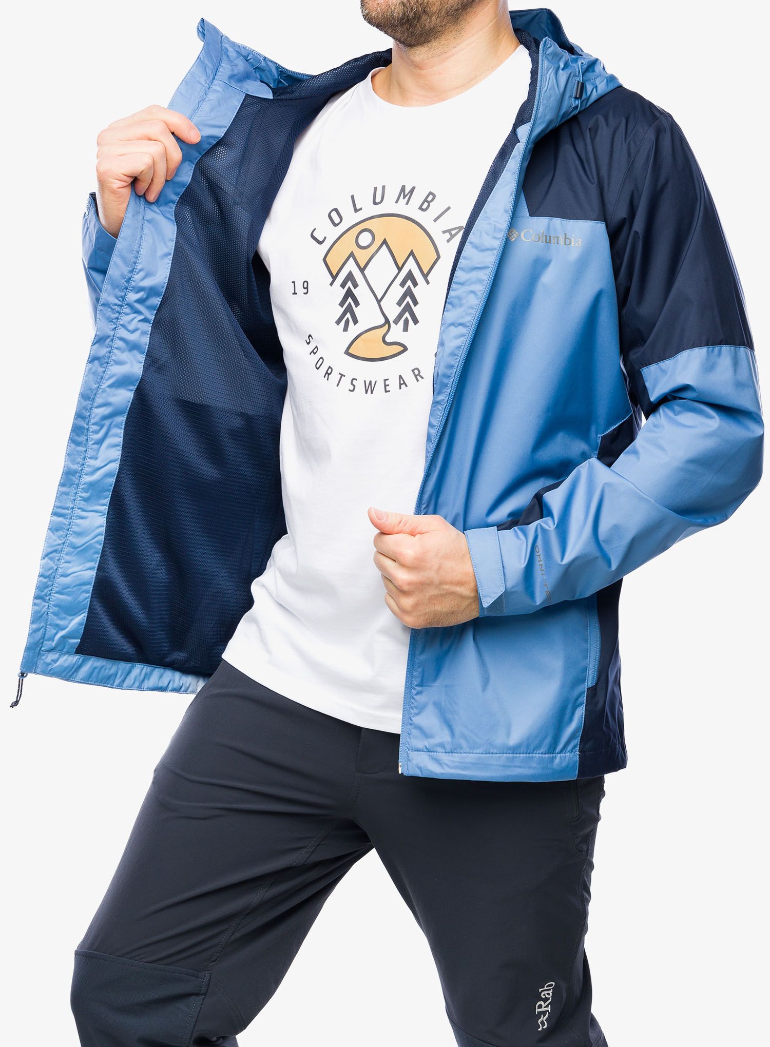 Nepremočljiva jakna Columbia Inner Limits III Jacket - skyler/collegiate navy