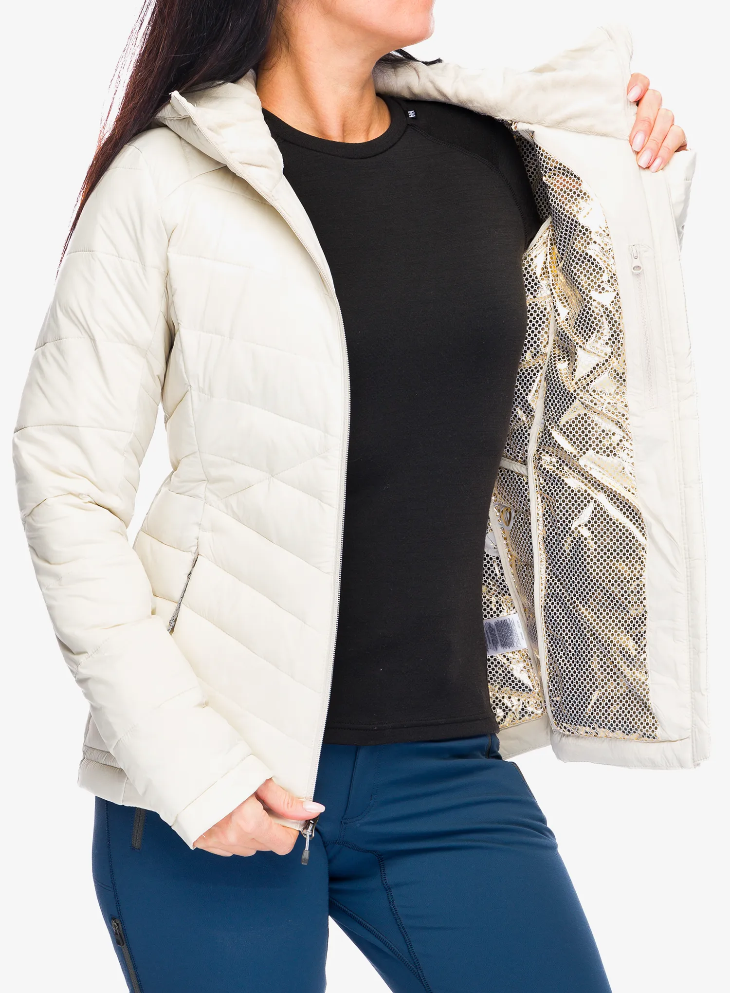 Ženska jakna Columbia Joy Peak II Hooded Jacket - dark stone
