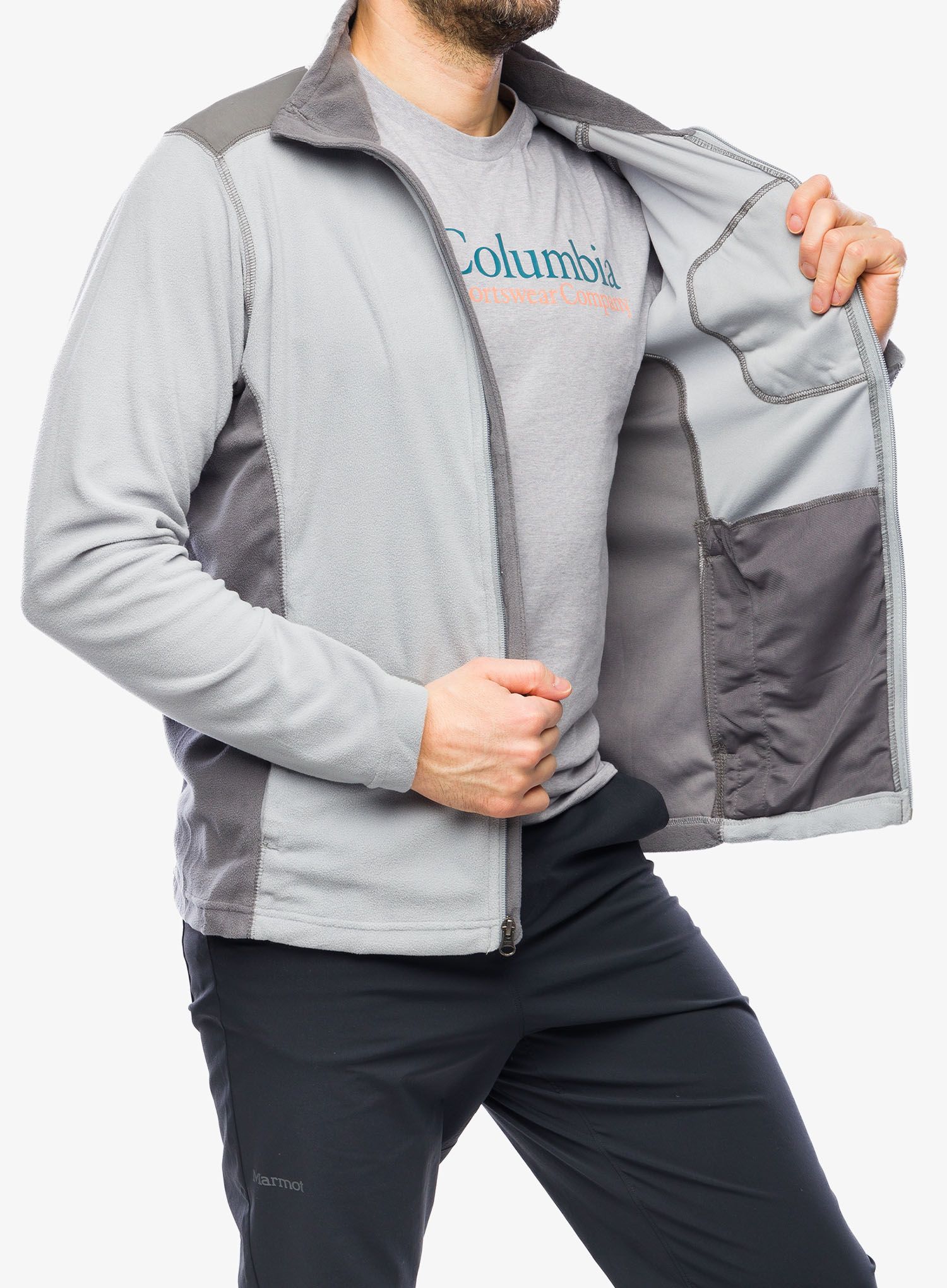 Jopica na zadrgo Columbia Klamath Range Full Zip - columbia grey/city grey