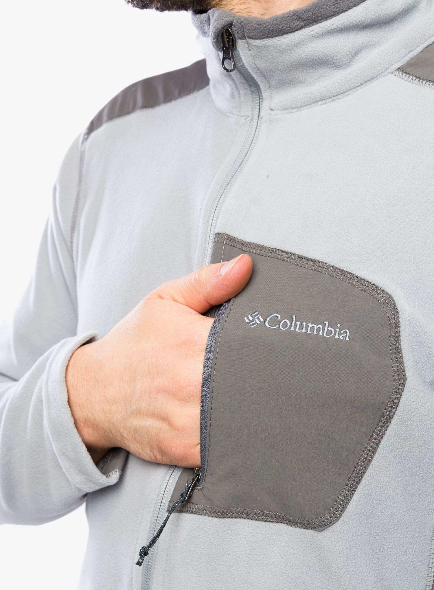 Jopica na zadrgo Columbia Klamath Range Full Zip - columbia grey/city grey