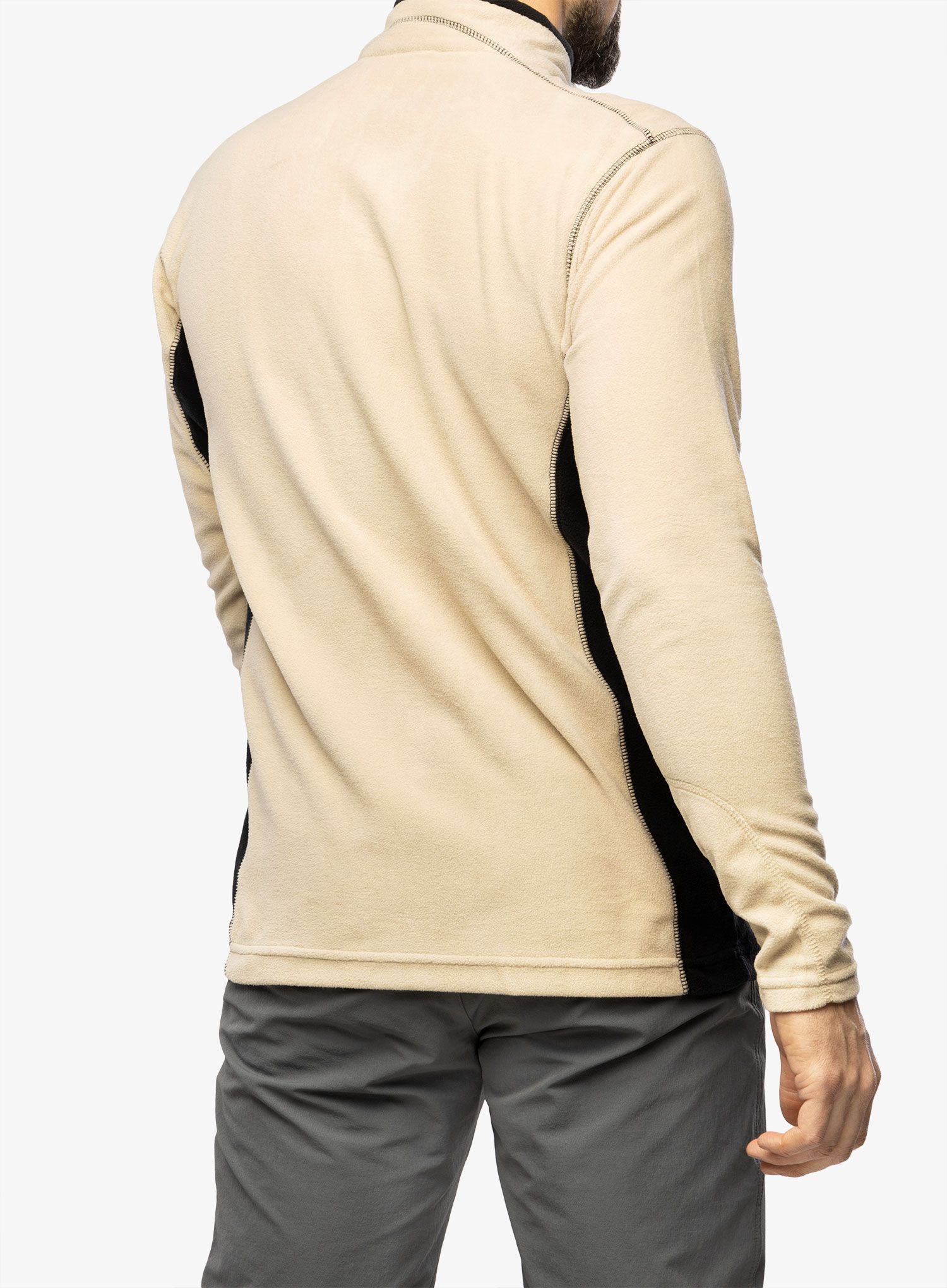 Moški flis Columbia Klamath Range II 1/2 Zip - ancient fossil/black