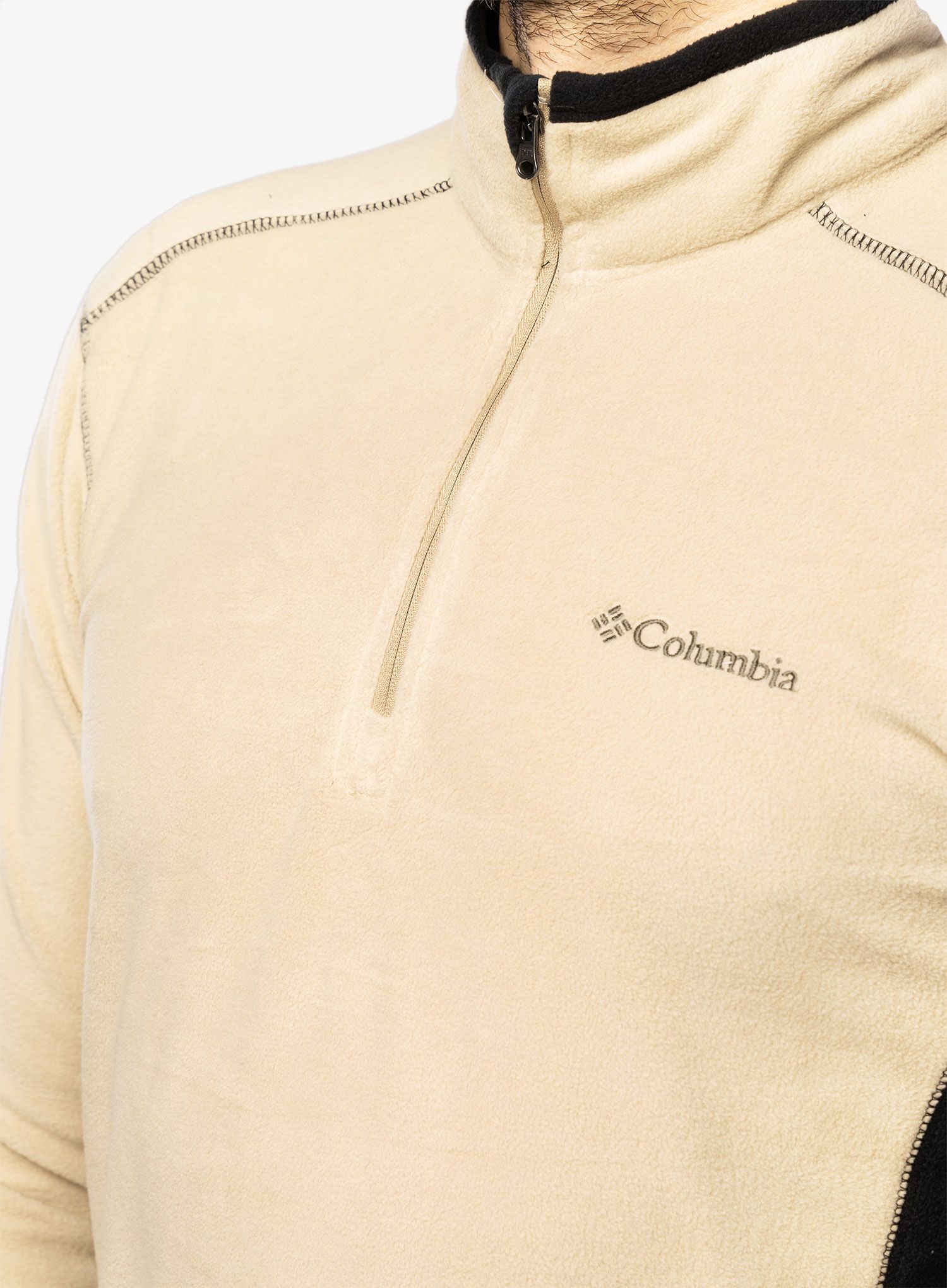 Moški flis Columbia Klamath Range II 1/2 Zip - ancient fossil/black