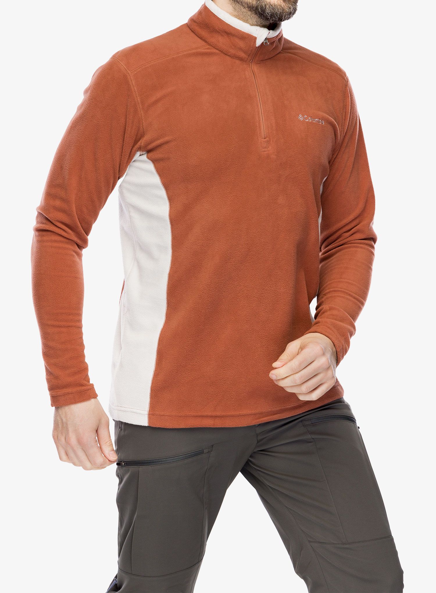Jopica z zadrgo Columbia Klamath Range II Half Zip - auburn/dark stone