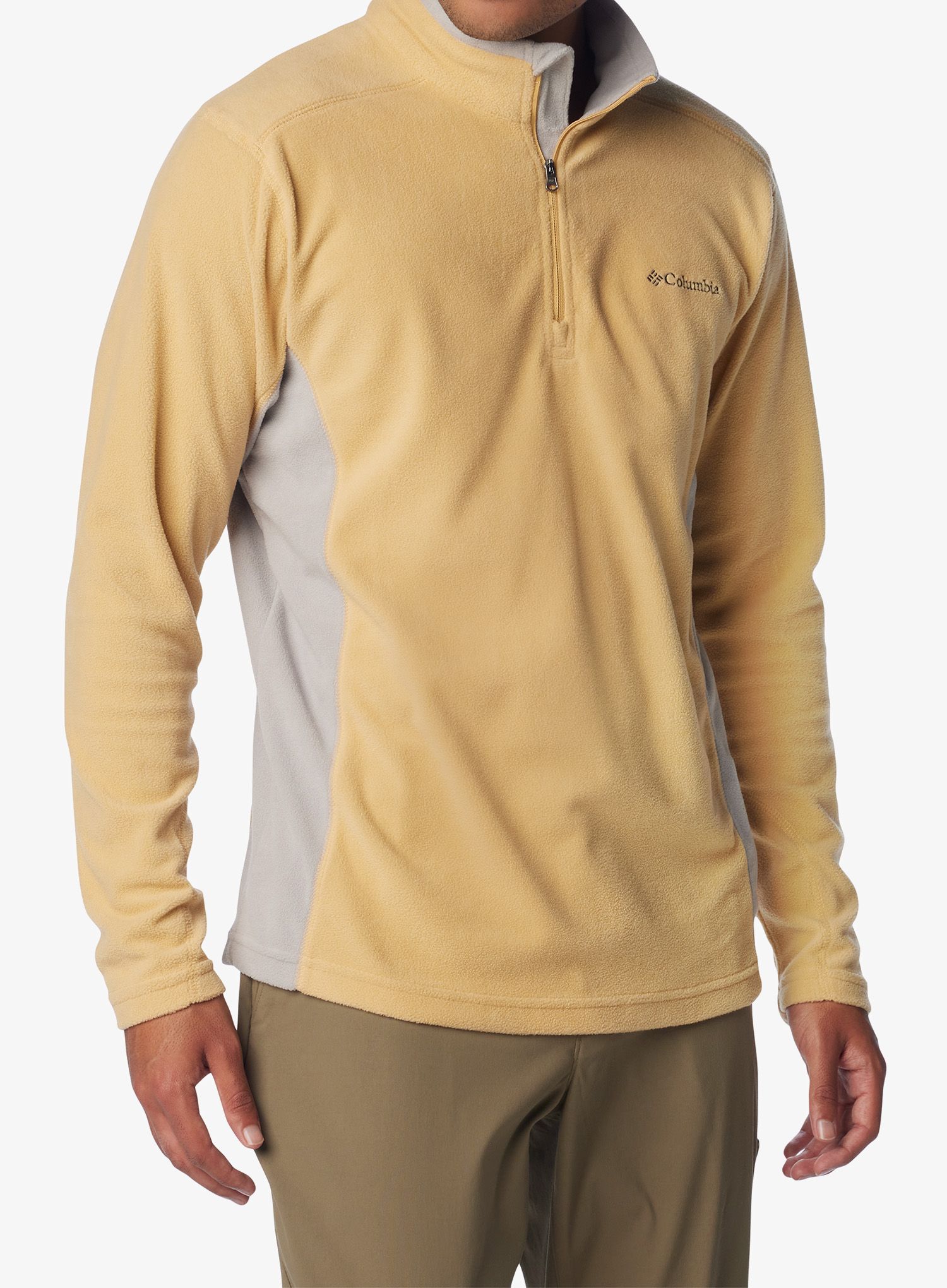 Jopica z zadrgo Columbia Klamath Range II Half Zip - light camel/flint grey