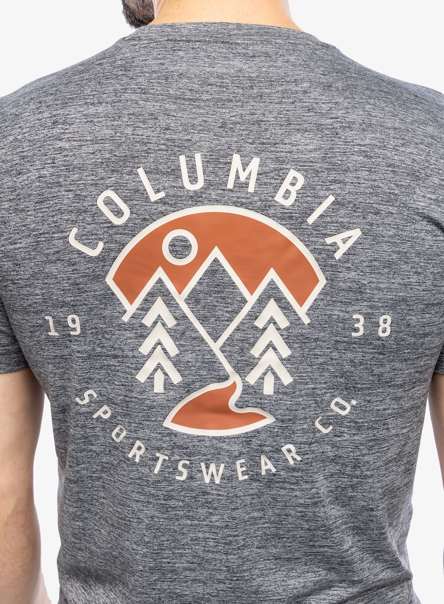 Majica s potiskom Columbia Kwick Hike Back Graphic S/S Tee - black/naturally boundless