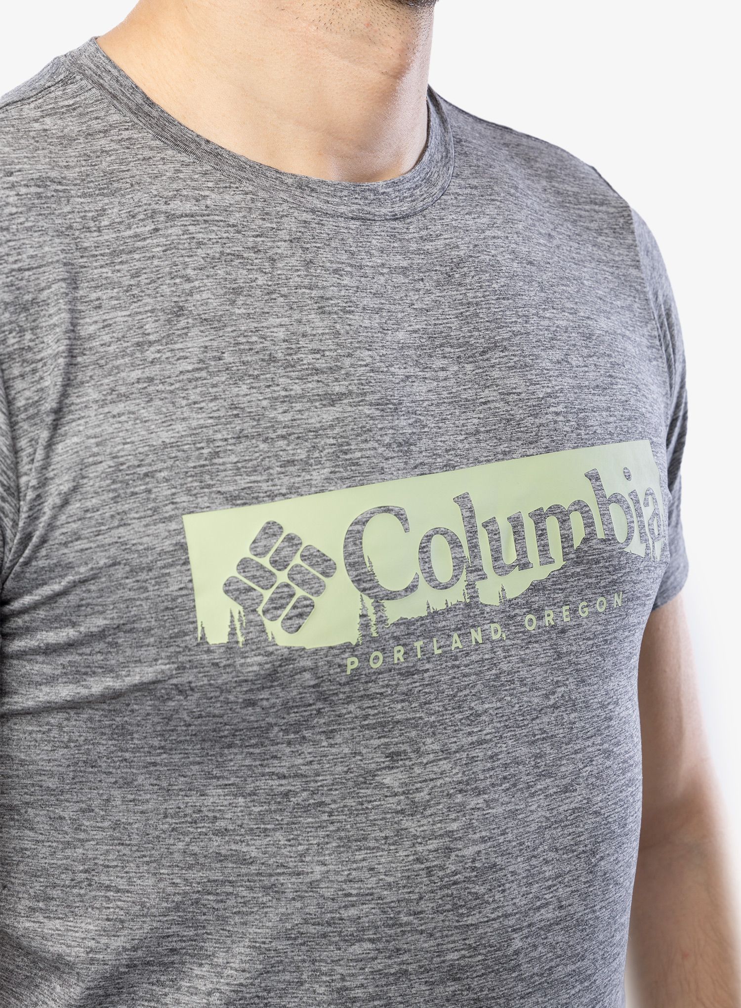 Športna majica Columbia Kwick Hike Graphic SS Tee - black/csc box treeline