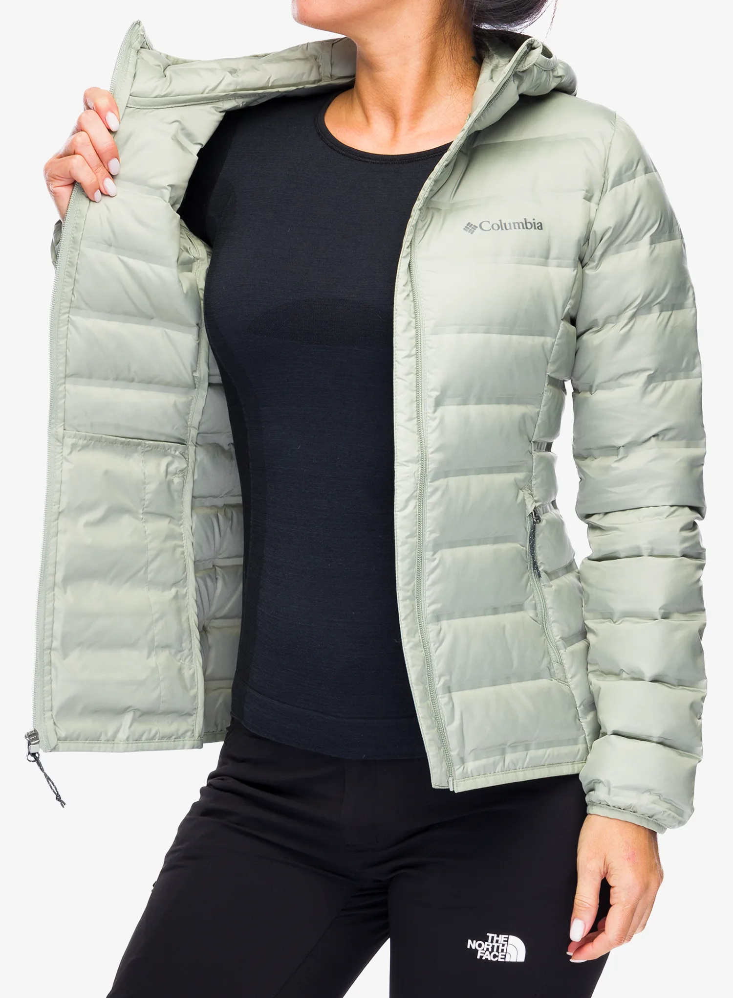 Ženska puhovka Columbia Lake 22 II Down Hooded Jacket - safari