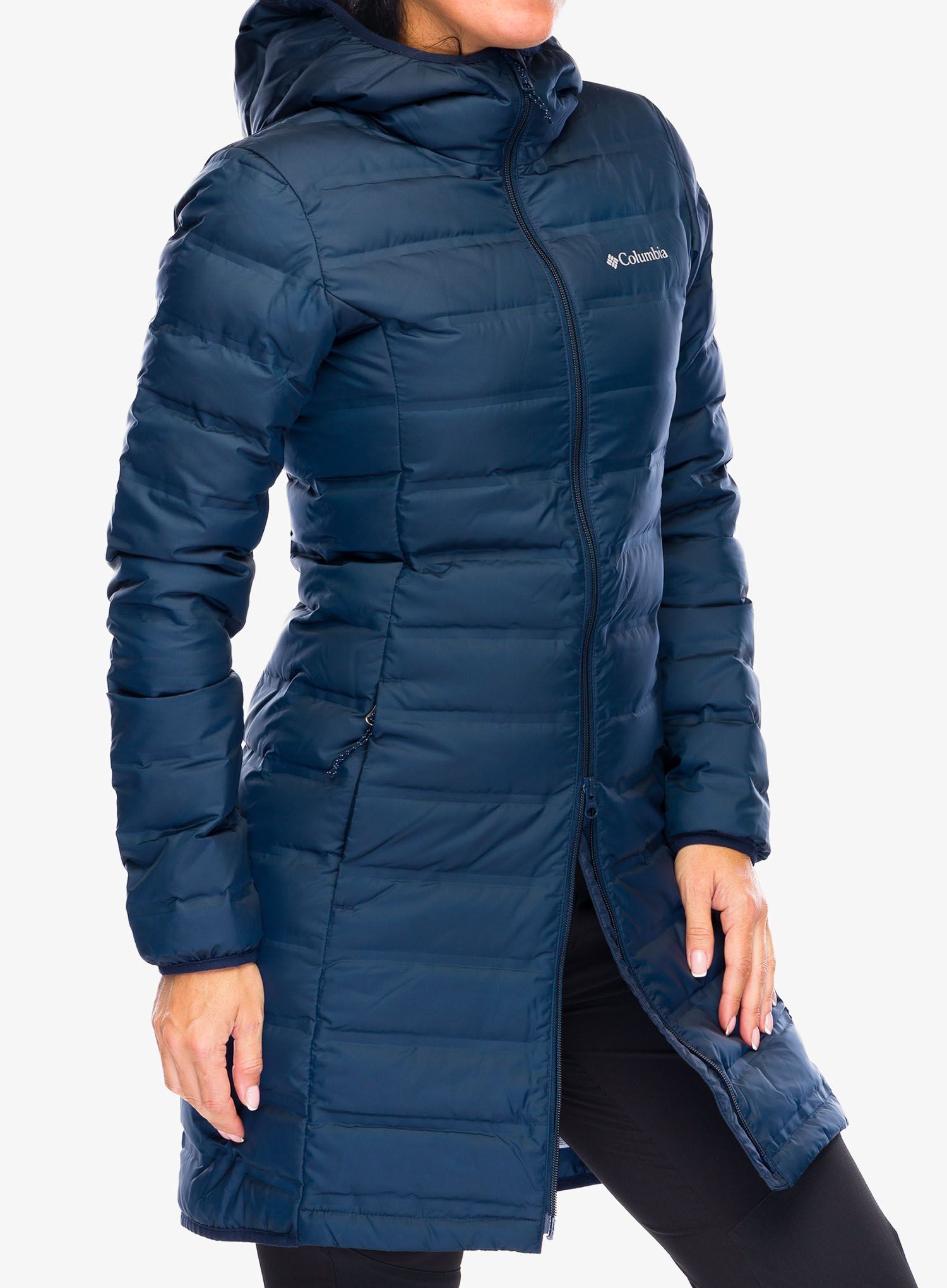 Puhast plašč Columbia Lake 22  II Down Long Hooded Jacket - collegiate navy