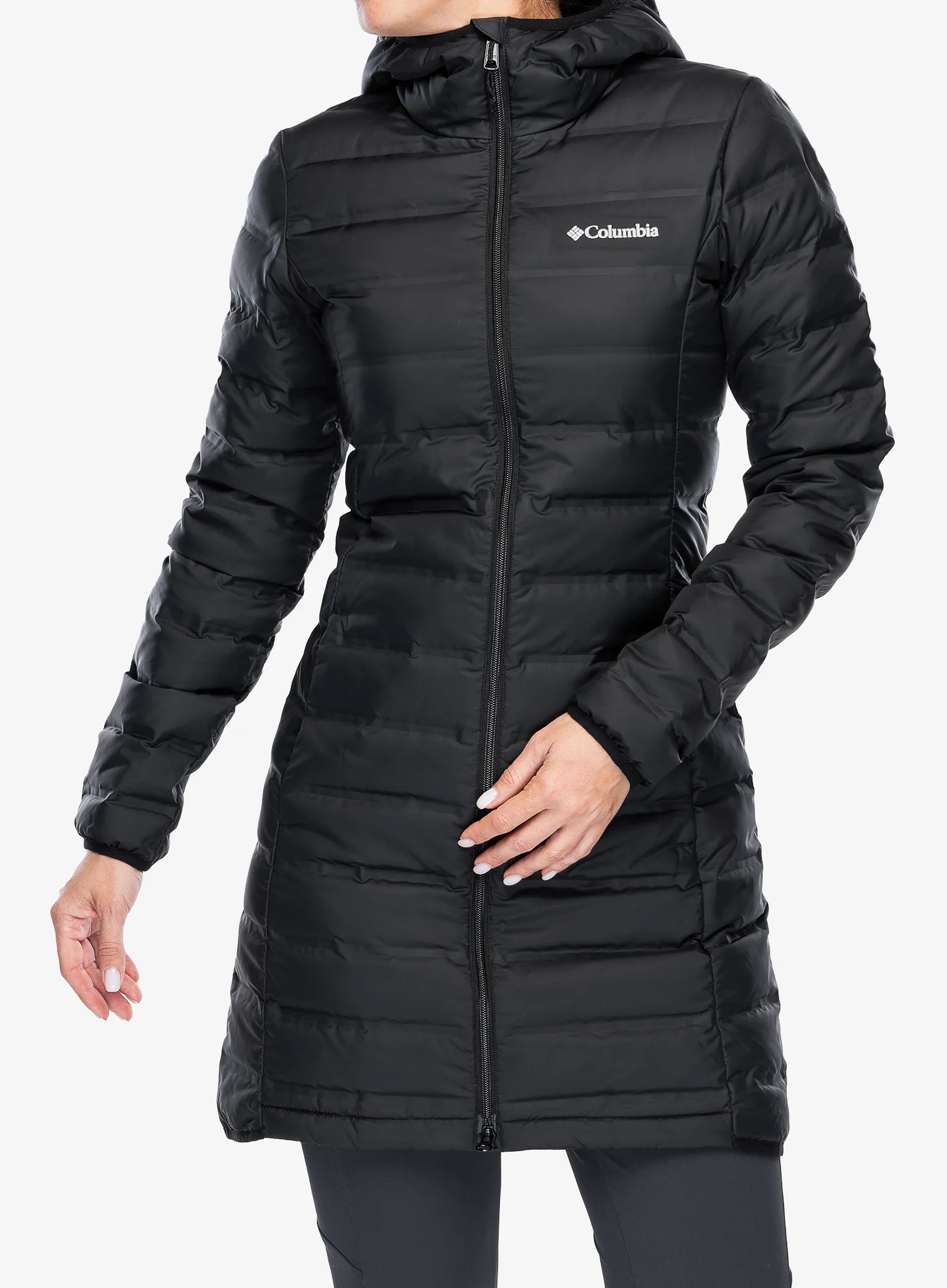 Puhast plašč Columbia Lake 22  II Down Long Hooded Jacket - black
