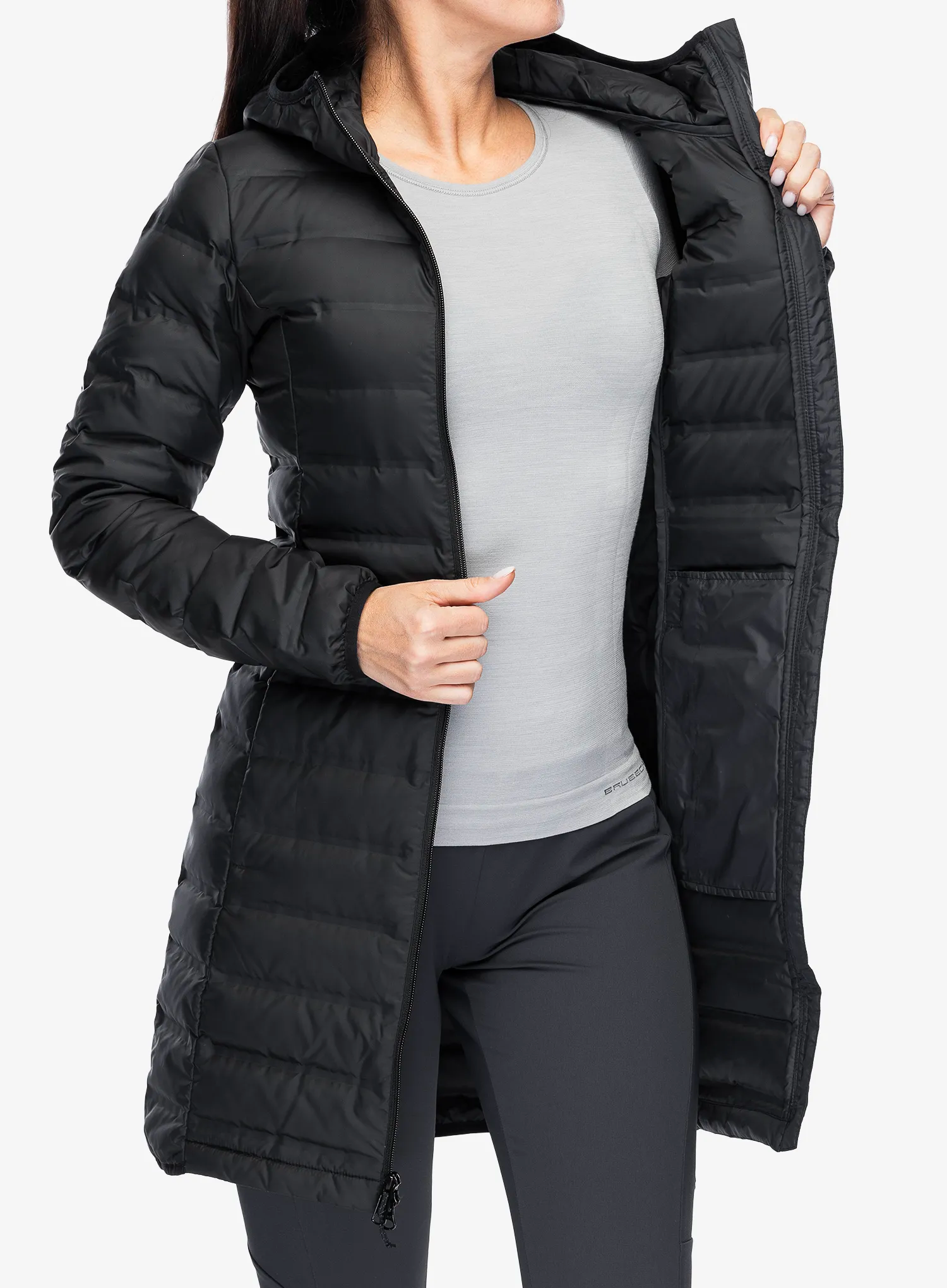 Puhast plašč Columbia Lake 22  II Down Long Hooded Jacket - black