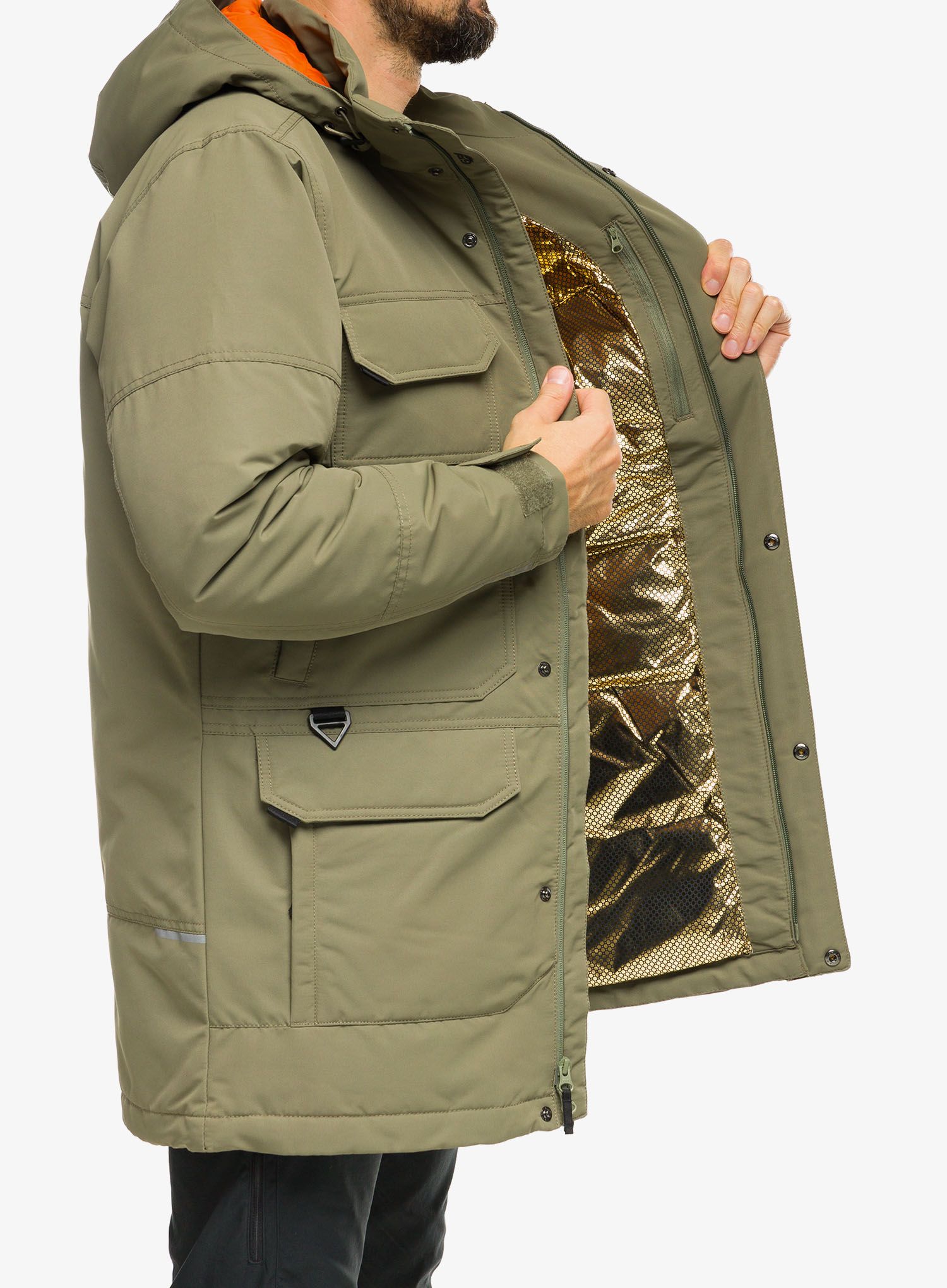 Puhast plašč Columbia Landroamer Down Parka - stone green