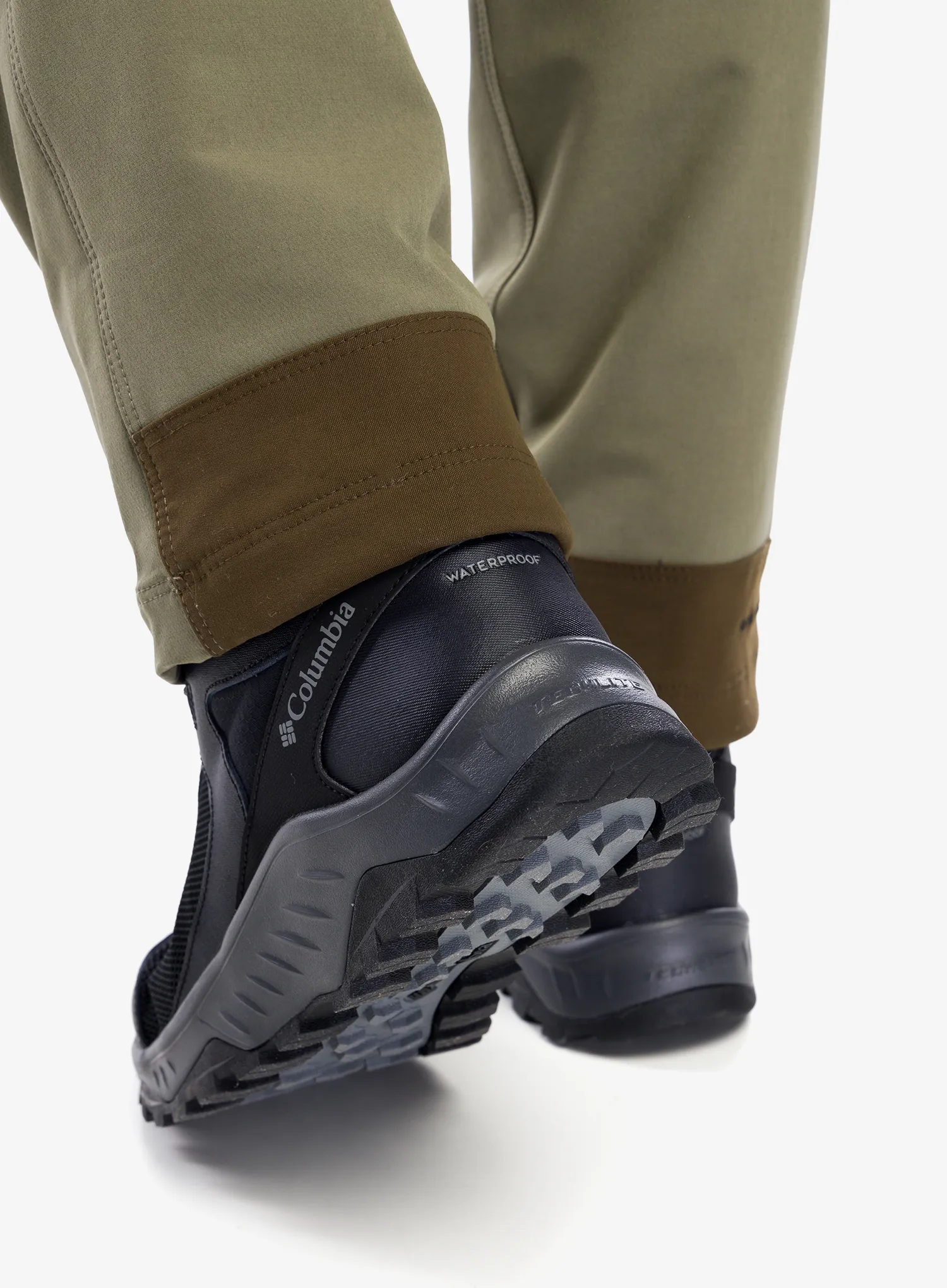 Moške hlače Columbia Landroamer Utility Long Pant - stone green/olive green/orange
