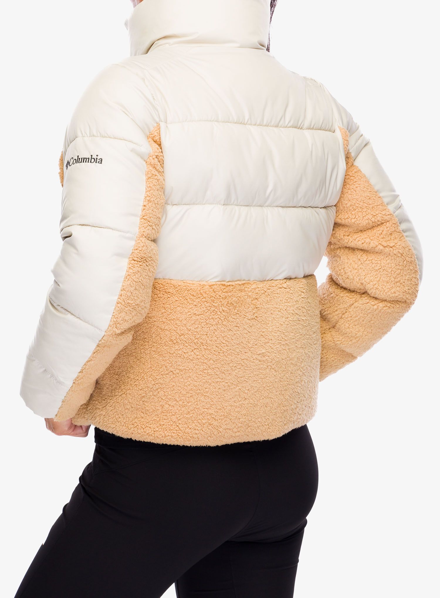 Ženska sintetična jakna Columbia Leadbetter Point II Sherpa Hybrid - dark stone/canoe