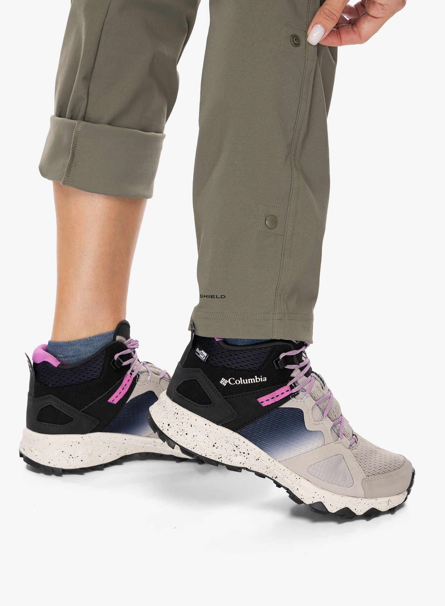 Ženske hlače Columbia Leslie Falls Pant II - stone green