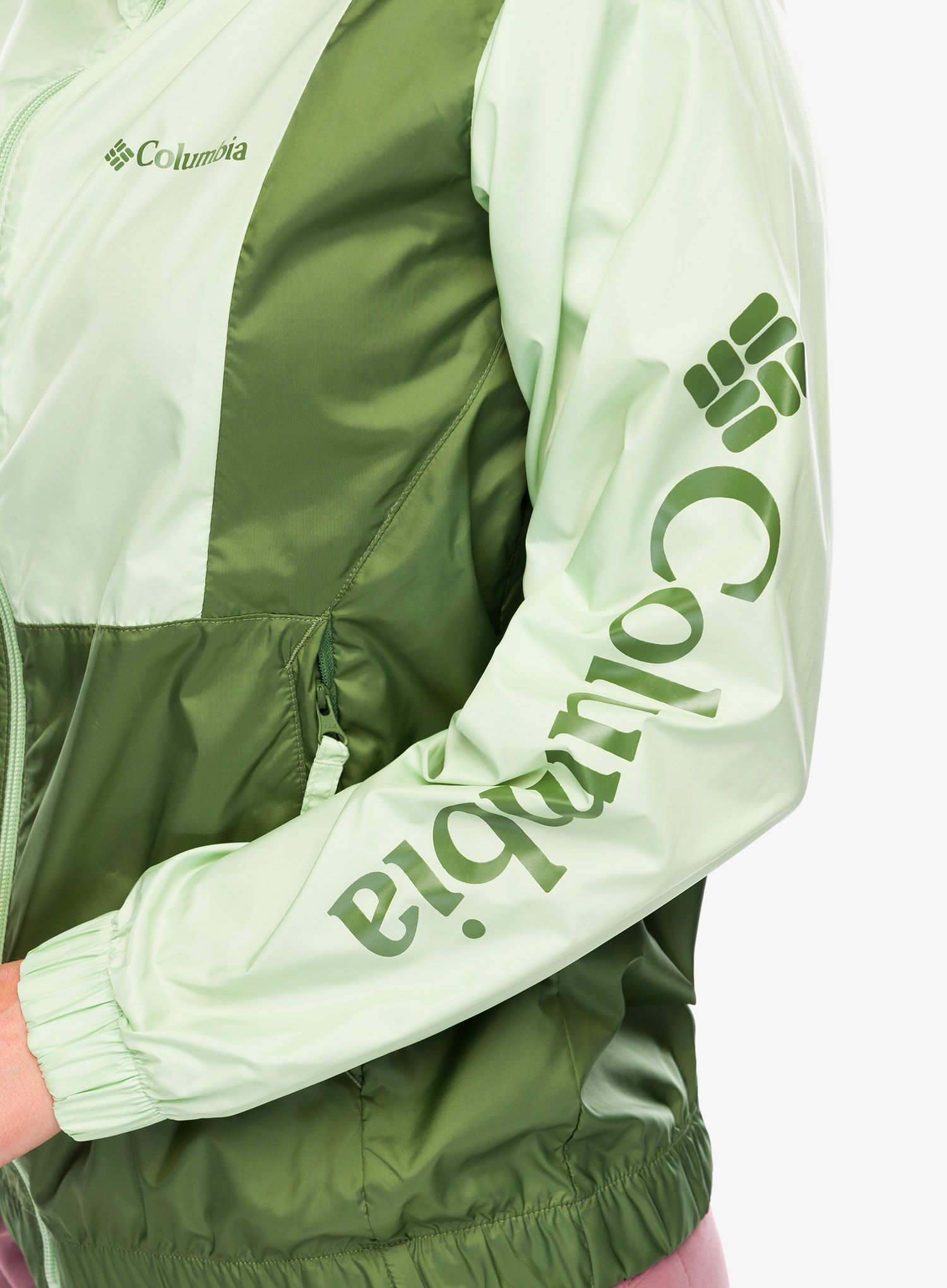 Ženska vetrovka Columbia Lily Basin Jacket - sage leaf/canteen