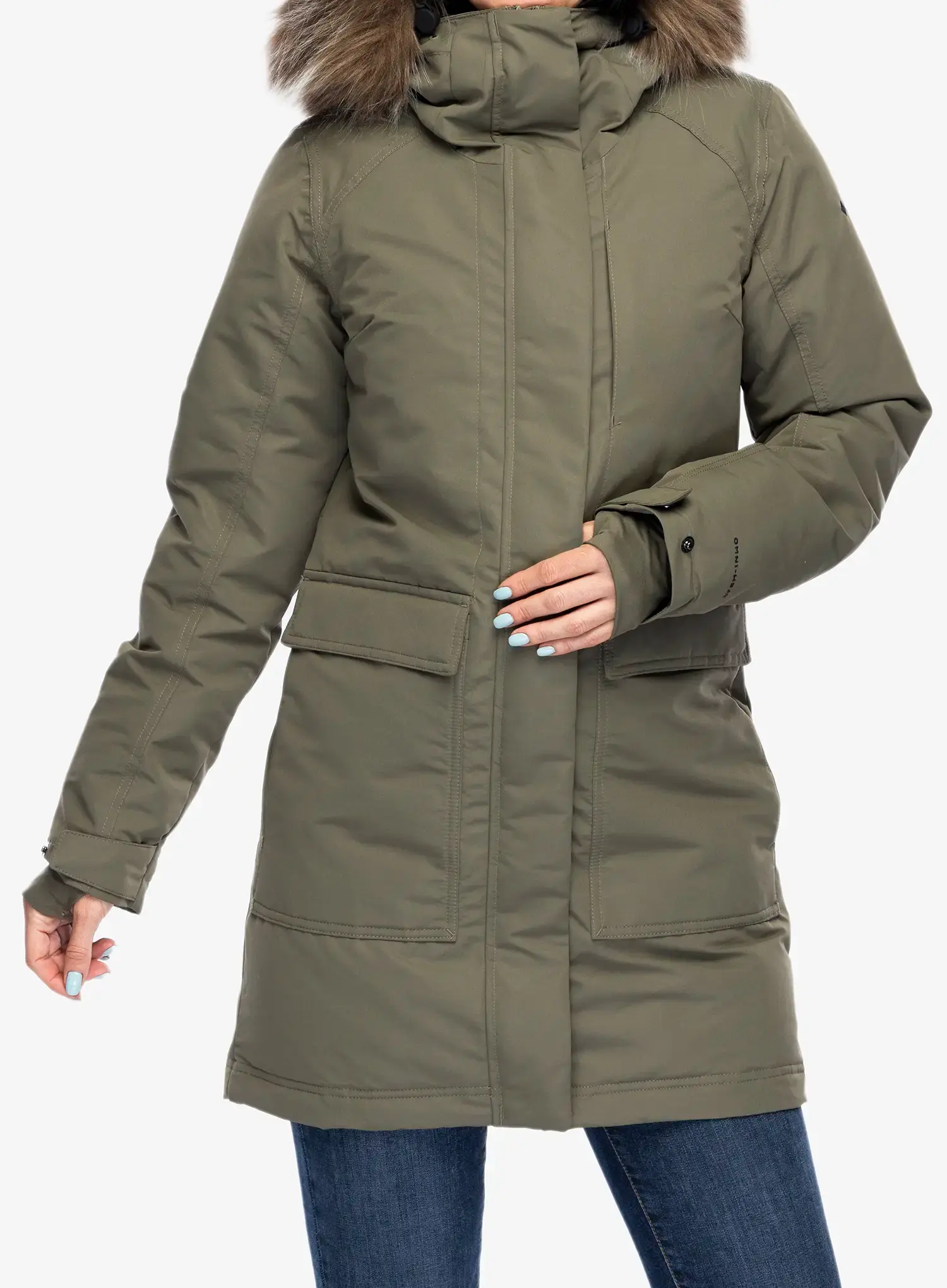 Ženski plašč Columbia Little Si II Insulated Parka - stone green