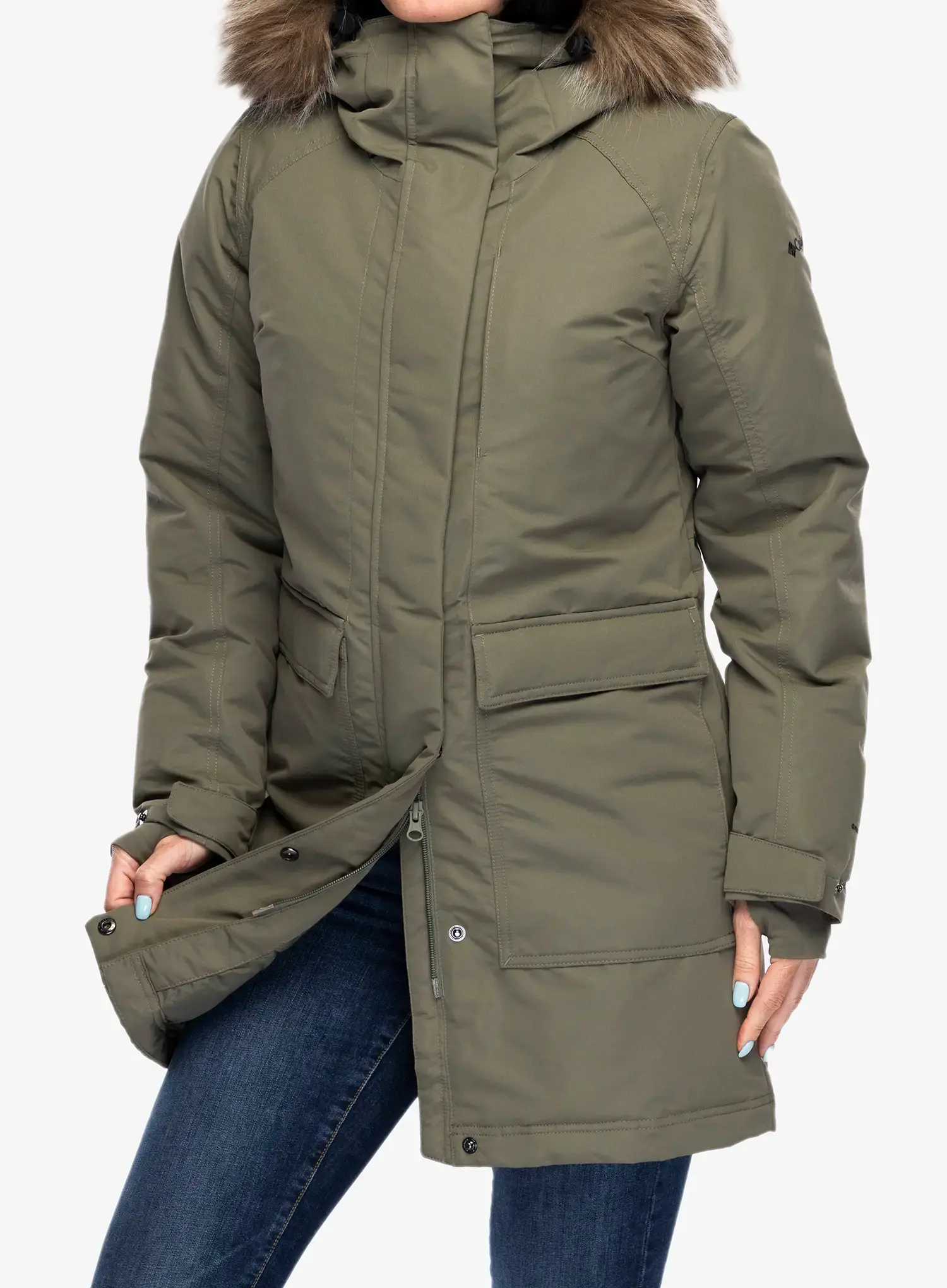 Ženski plašč Columbia Little Si II Insulated Parka - stone green